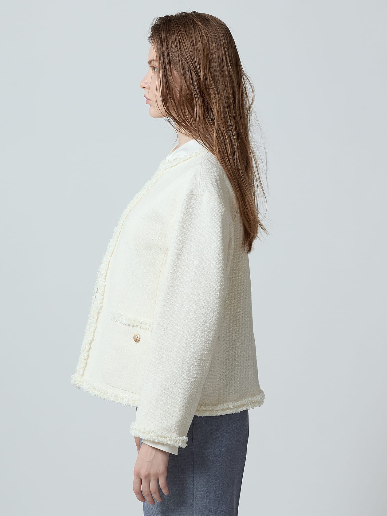 季節保管前SALE！ブラミンク　ツィードジャケット36 季節保管前SALE！ブラミンク ツィードジャケット36