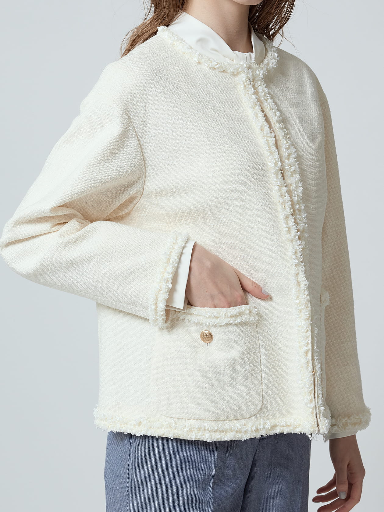 ミックスツィードジャケット