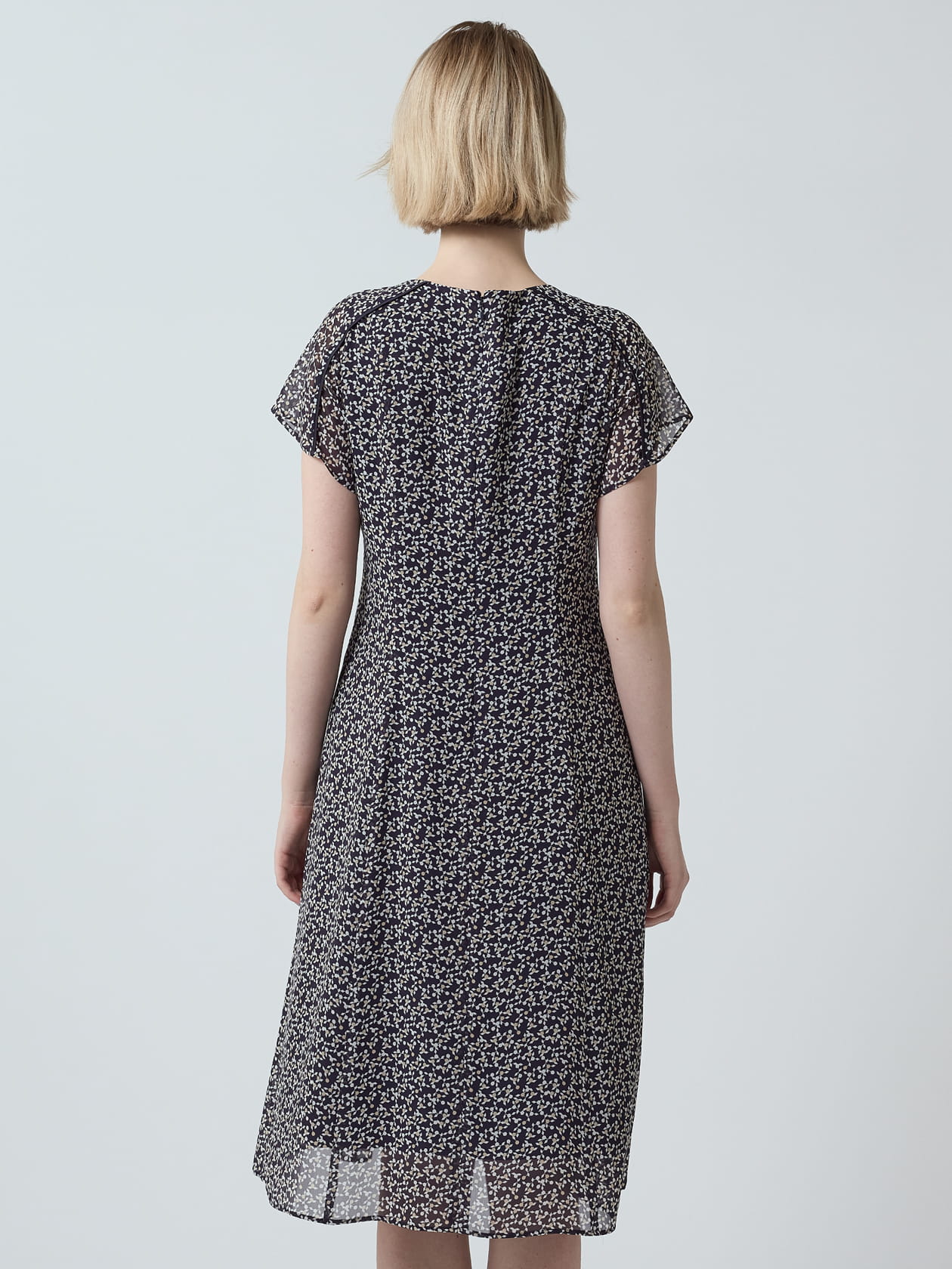 幾何フラワーPRINTワンピース