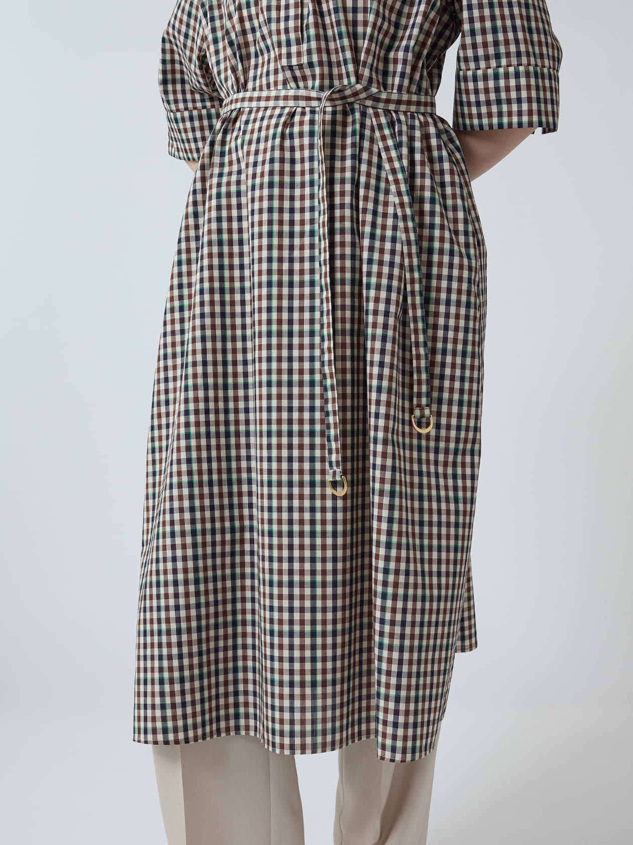 クラブチェックブロードワンピース