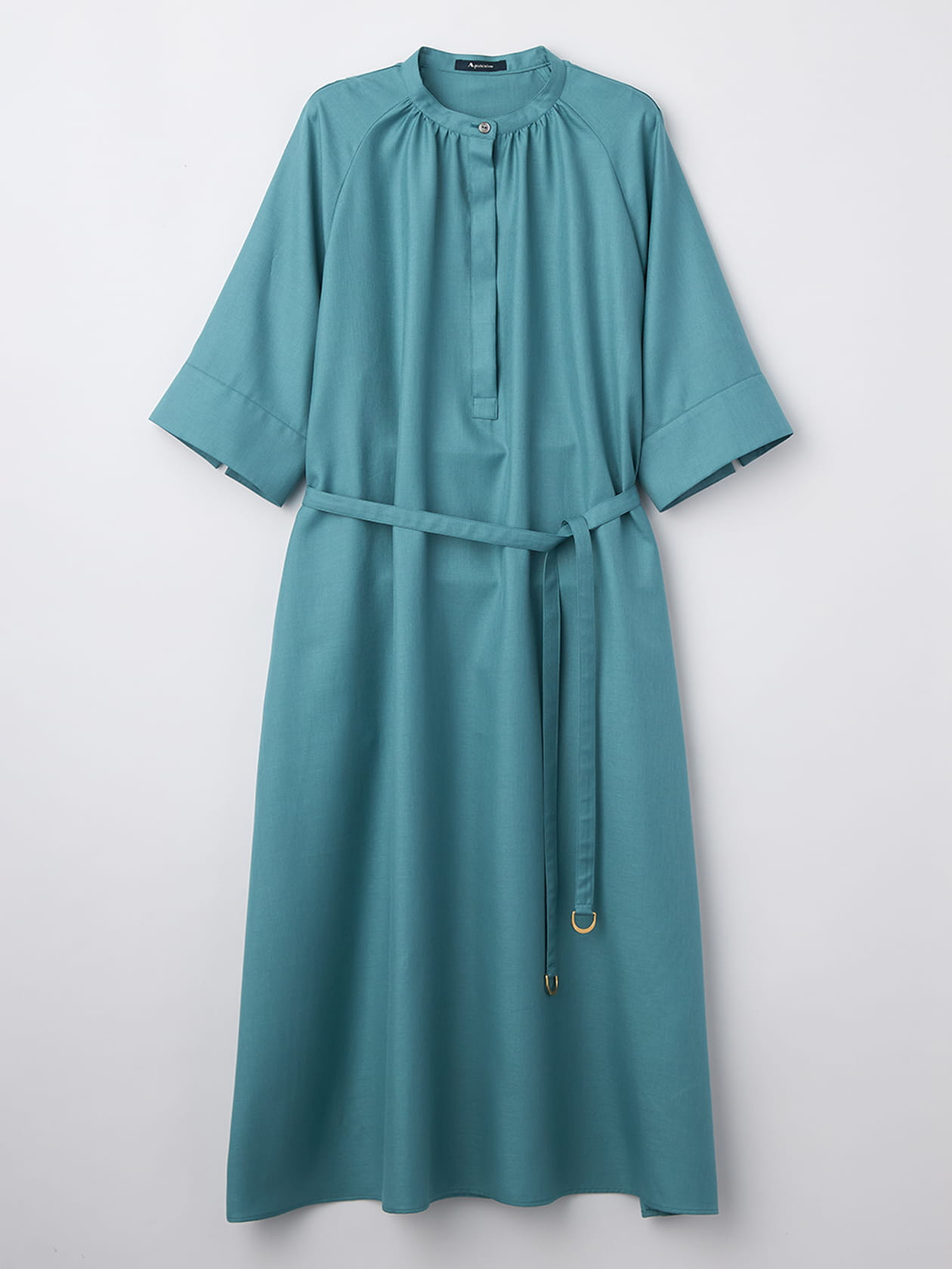 値下げ　Qung 公式未使用　新品タグ付き　シャツワンピース サテンシャツドレス Quelle Chance シャツワンピース ビンテージサテンシャツワンピ