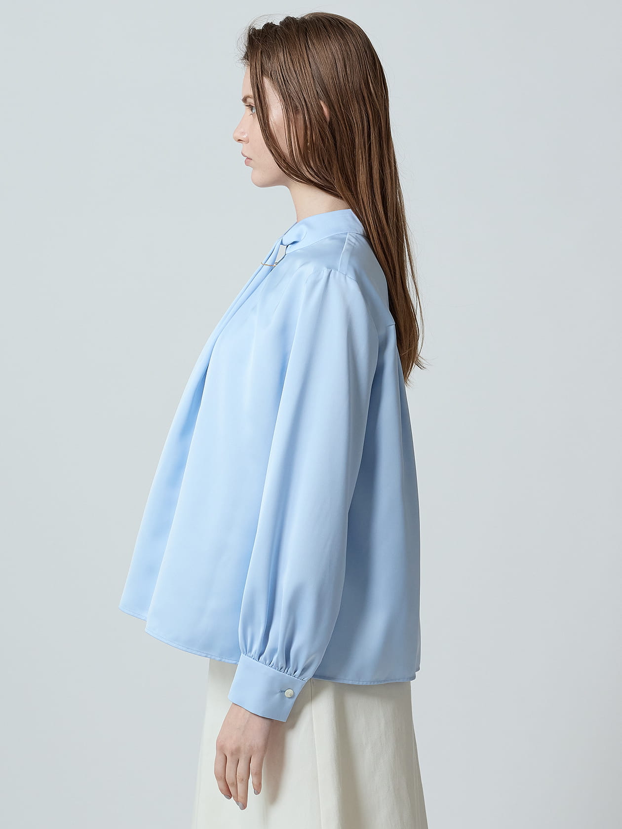 plage Double Satin ブラウス ブラック 新品タグ付き サテン ドット柄 前フリル付 ダブル釦開きブラウス（シャツ・ブラウス