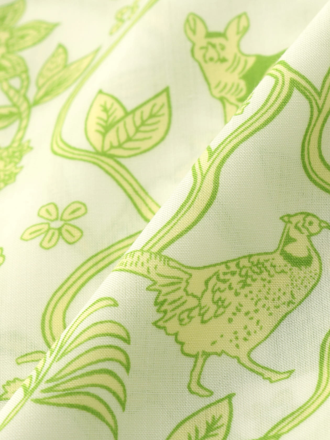 WEB限定　チェーンプリントブラウス　グリーン　値札付 チェーンプリントブラウス/洗える/WEB限定サイズあり(ブラウス・シャツ