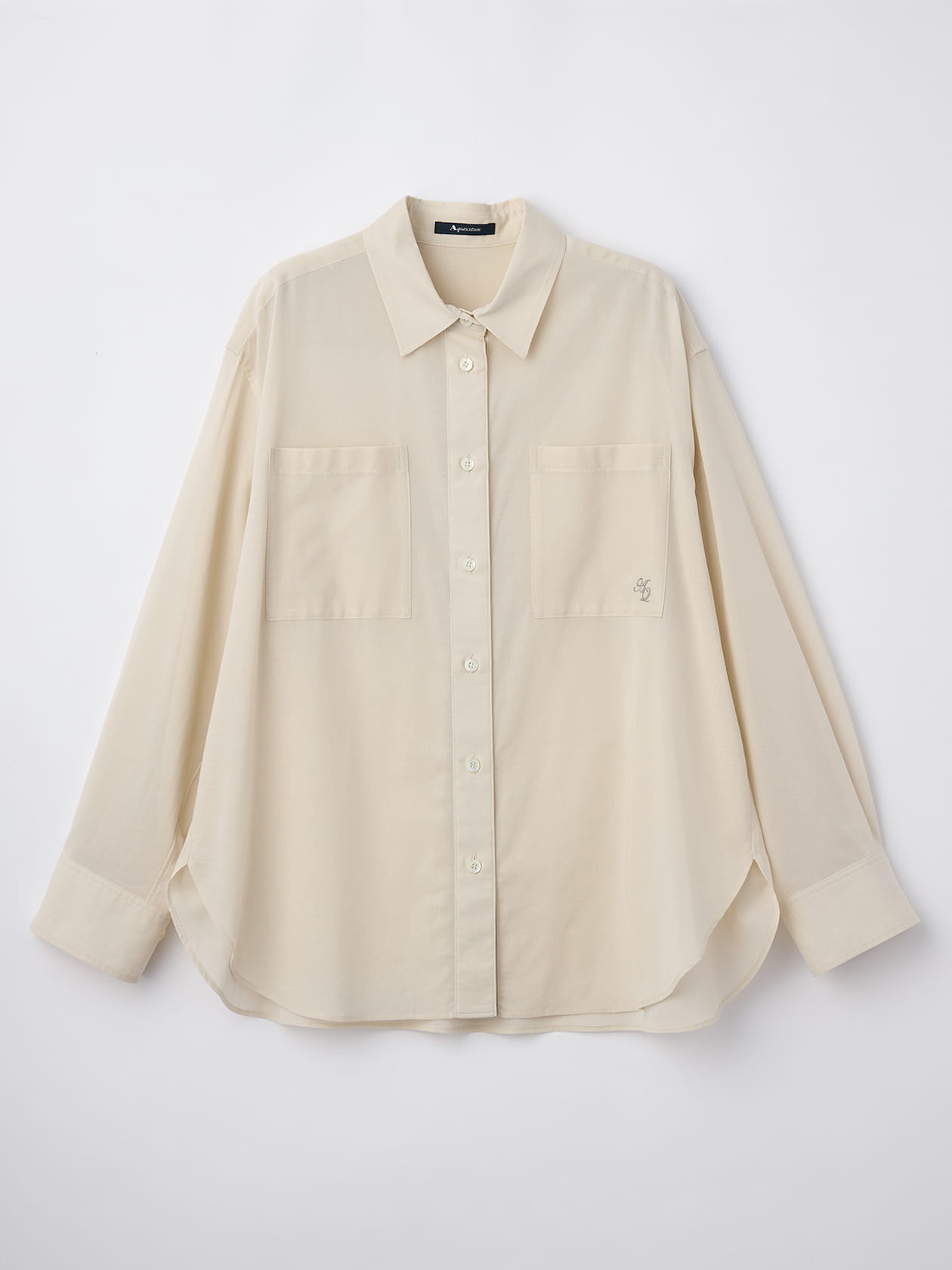 【未使用】シアーボイルシャツ　ベージュ シアーボイルレギュラーシャツ[品番：EHEW0048711]｜AMERICAN HOLIC