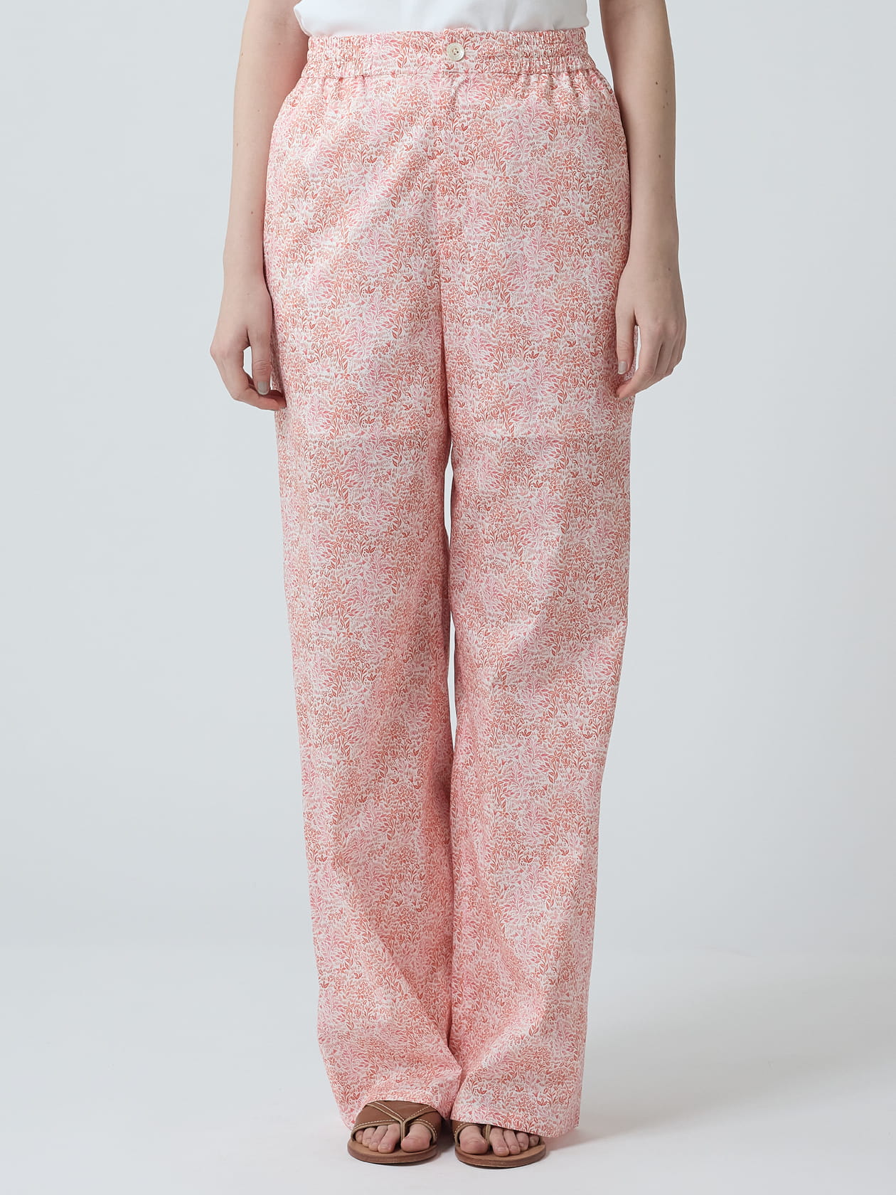 ドゥロワー☆パンツ★sz blockprints★花柄★フラワー★リバティ アートフラワー柄パンツ(ロングパンツ)｜パンツ｜emmi（エミ）の
