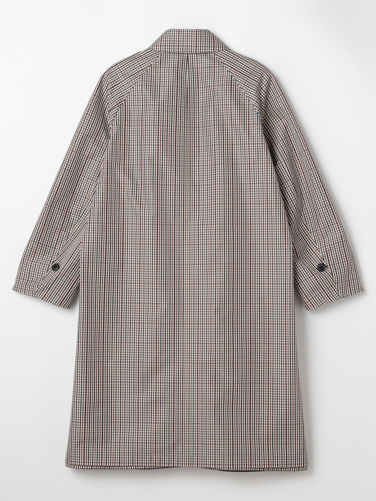 クラブチェックリバーシブルステンカラーコート