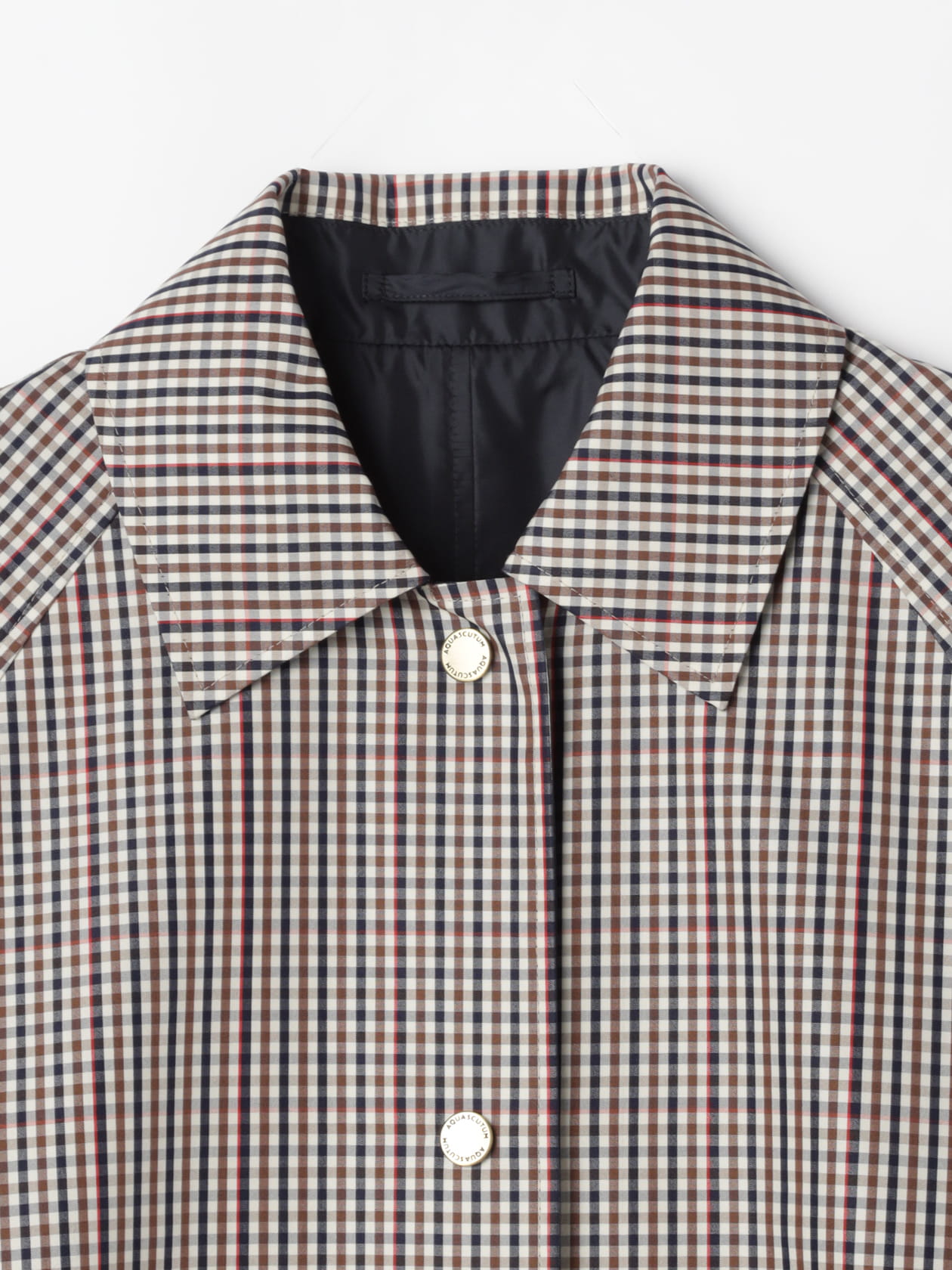 クラブチェックリバーシブルステンカラーコート