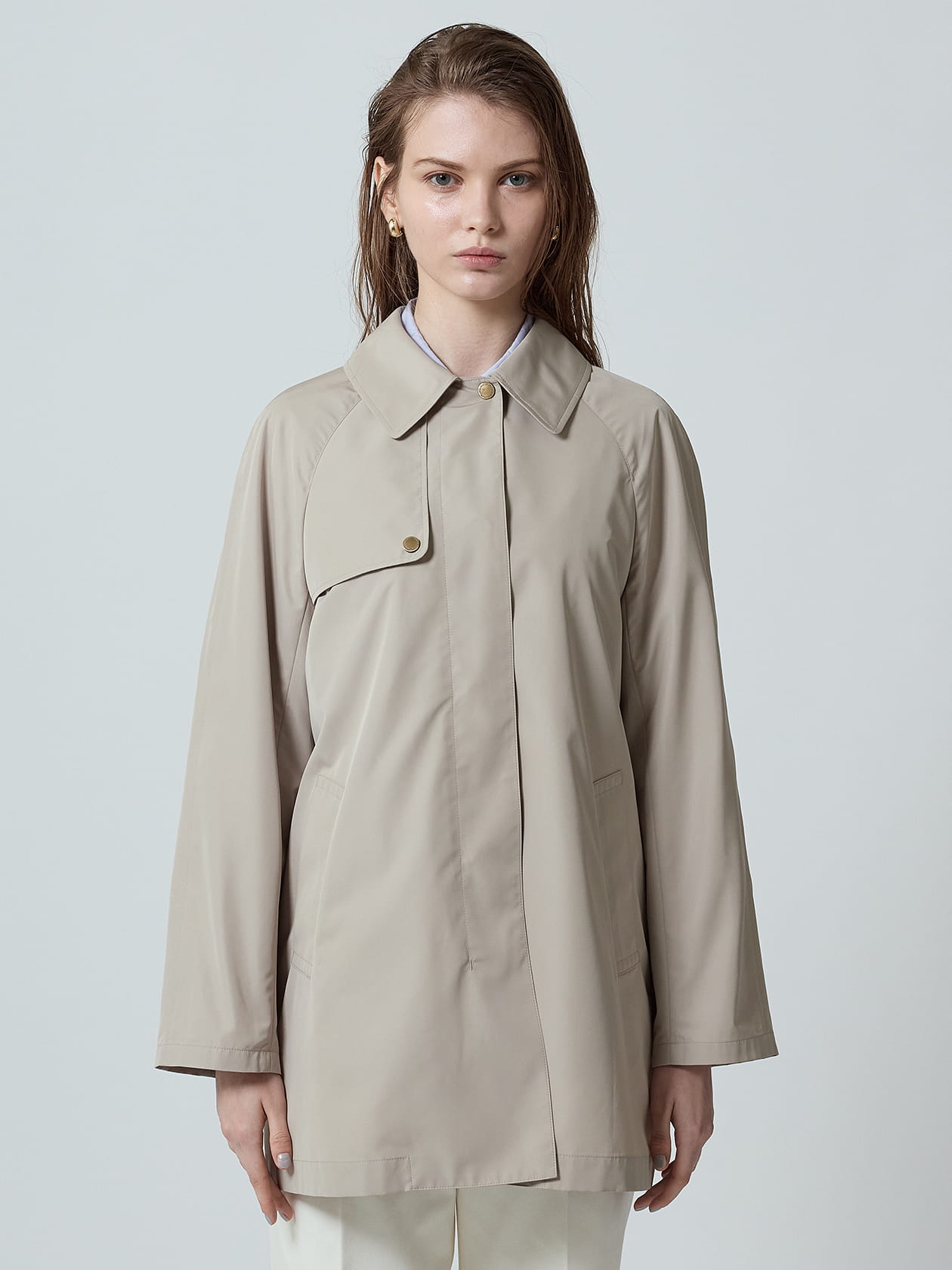 SORELAタフタAラインショートコート