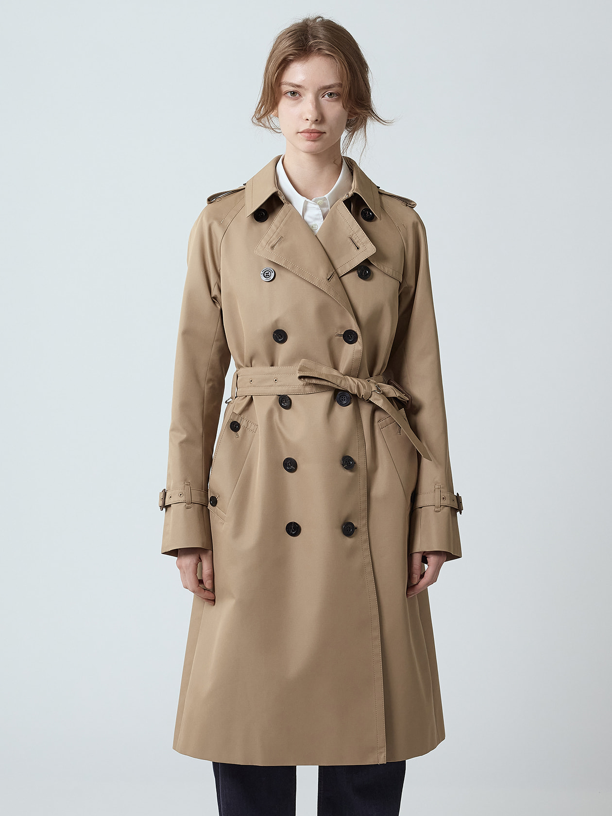 美品 希少 Aquascutum トレンチコート Aqua5 ロング ベージュ BASIC TRENCH COAT LONG （その他アウター）｜Aquascutum