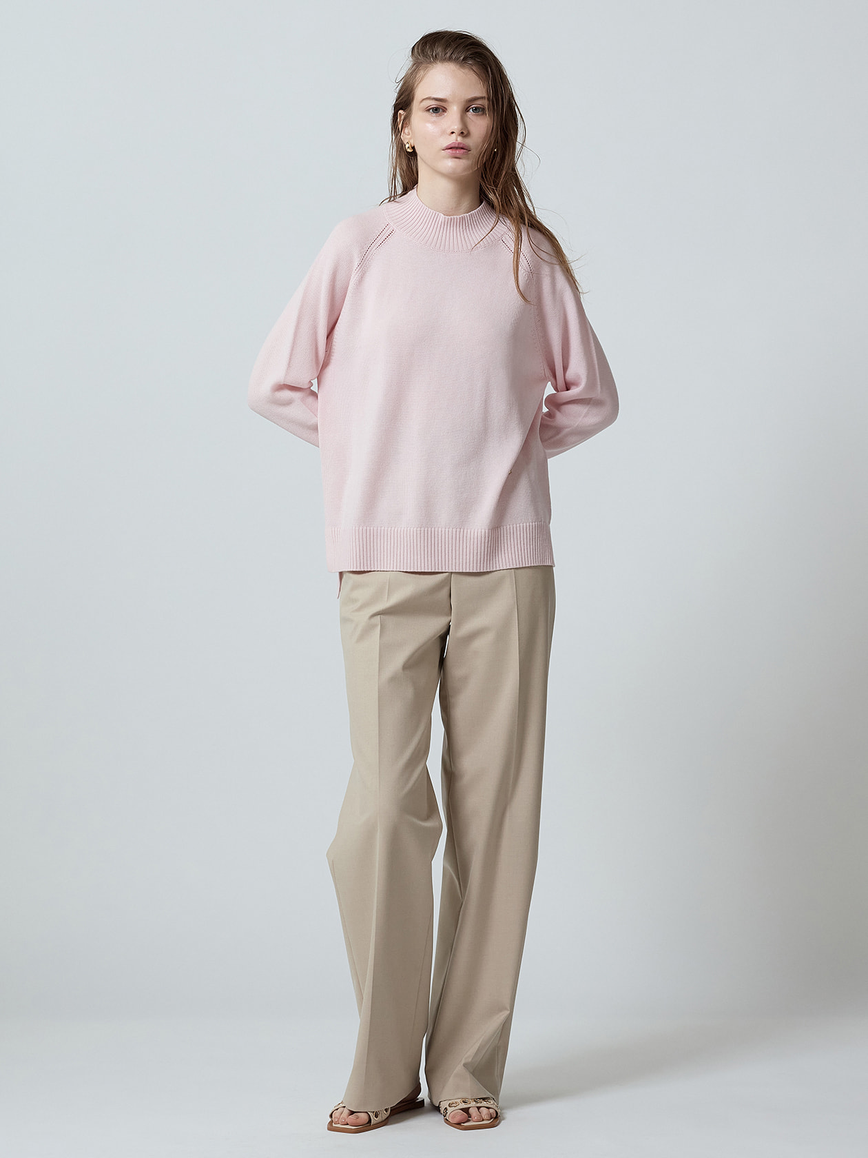 ハイネック ファインメリノニット