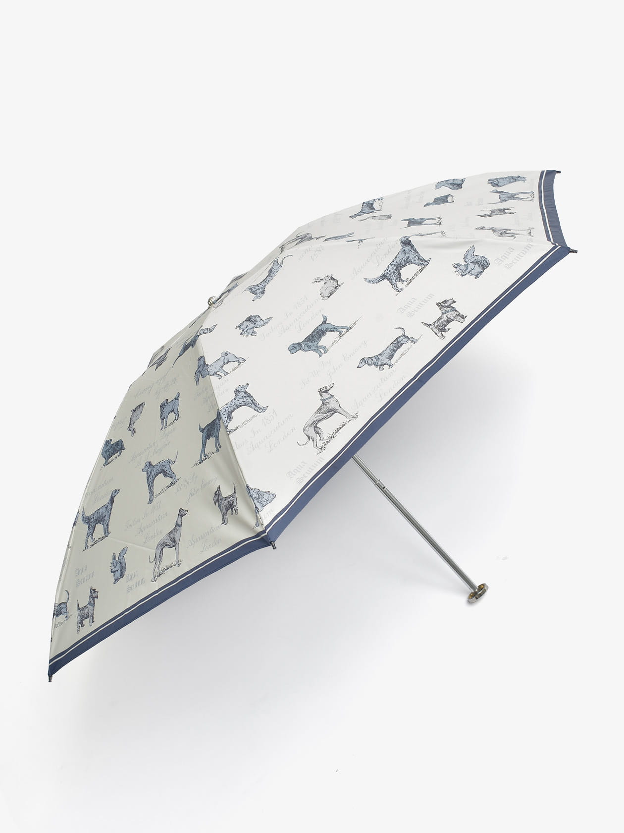 アンティーク犬図鑑 晴雨兼用折りたたみミニ傘