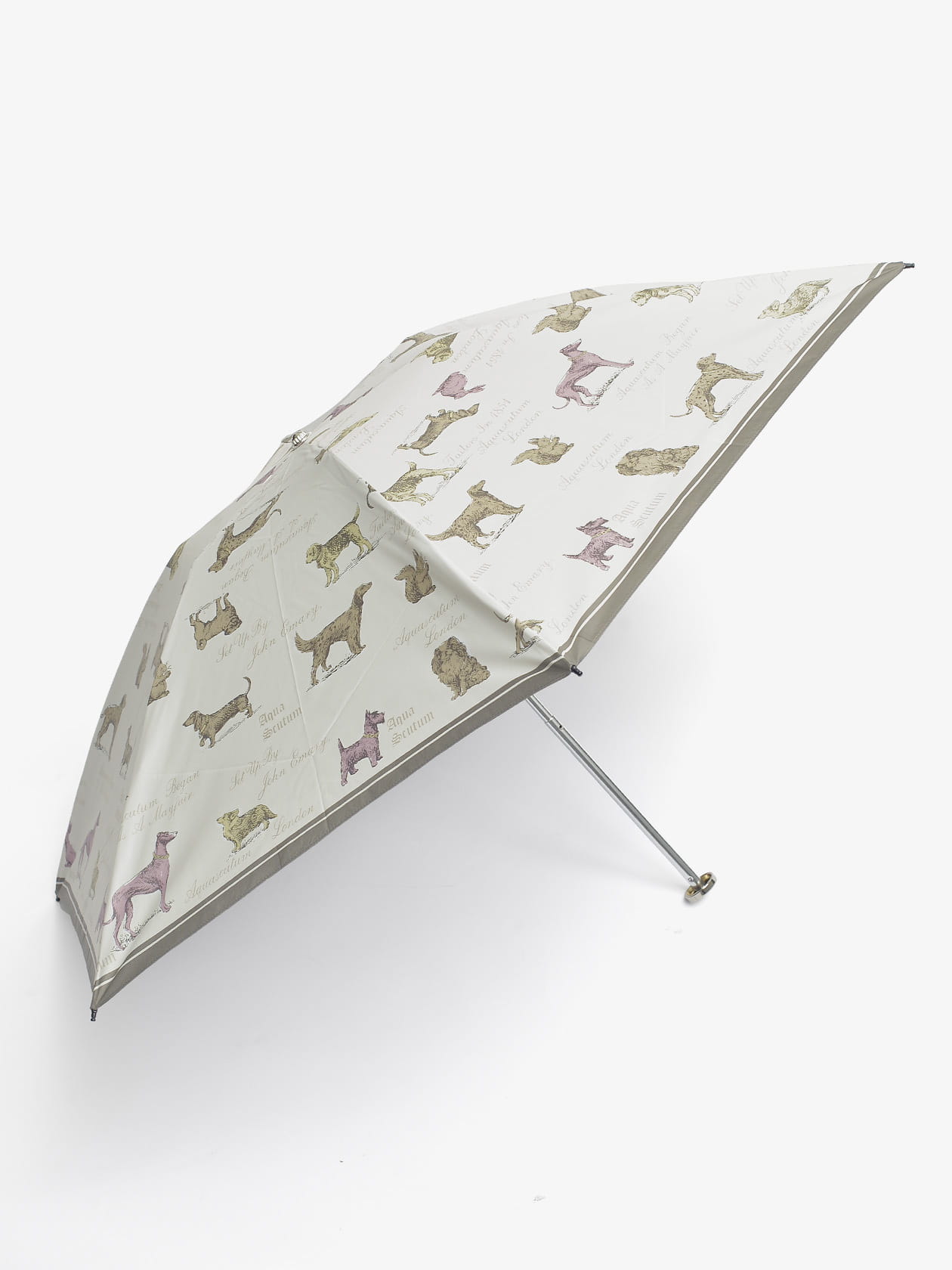 アンティーク犬図鑑 晴雨兼用折りたたみミニ傘