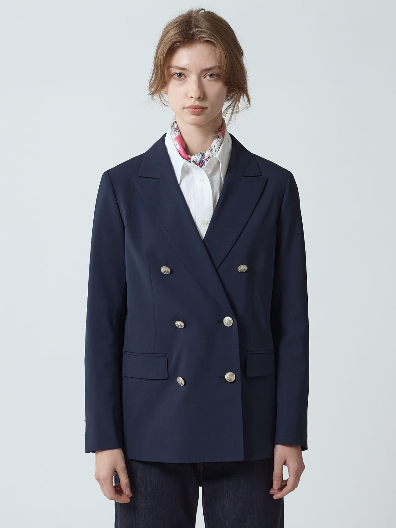 ストレッチダブルブレザー
