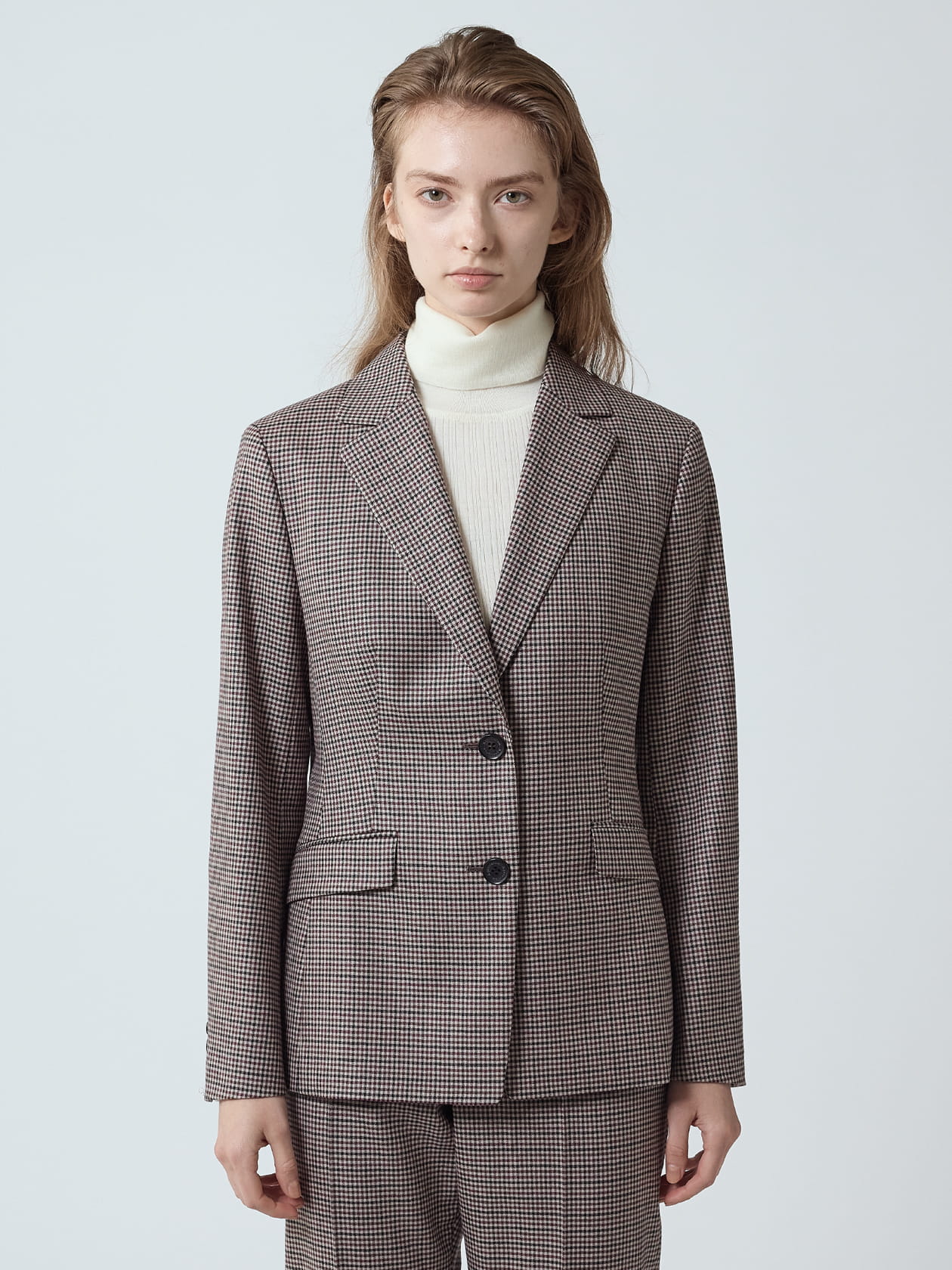 セットアップ対応】クラブチェックテーラードジャケット