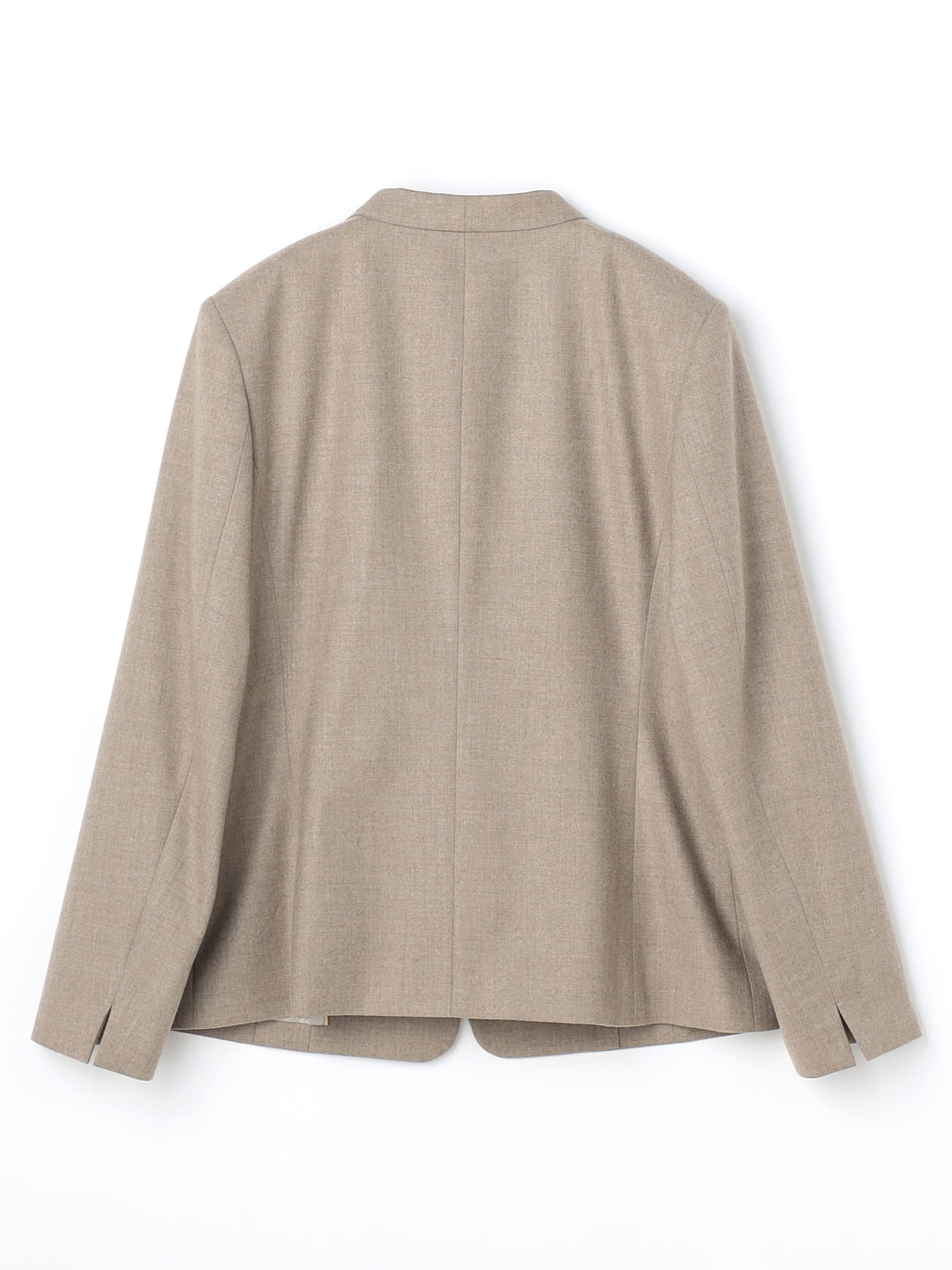 カシミヤ ストレッチ ノーカラーJK