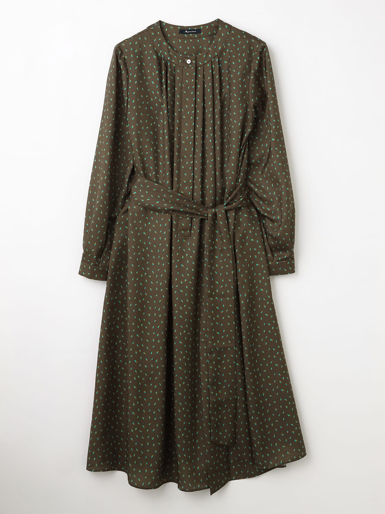 ドレス　スタンダード wd416ls】 ティアードオフショルダーくるみボタンドレス