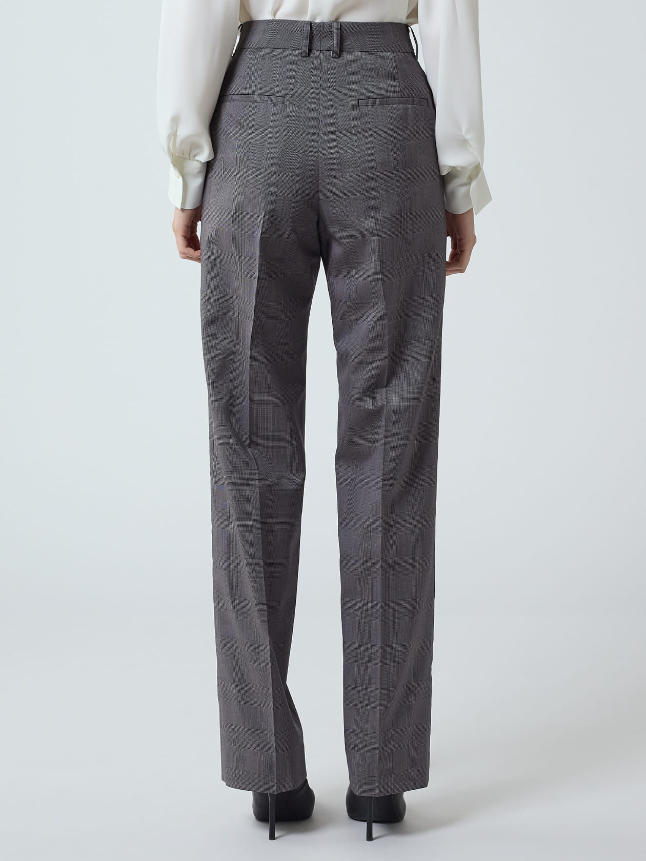 セットアップ対応】ウールグレンチェックパンツ