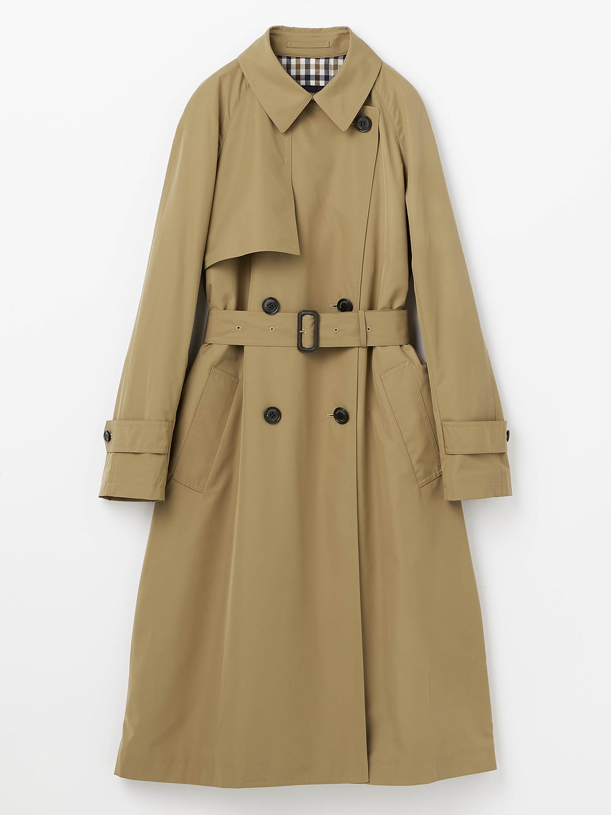 タグ付き Heve HANABIRAトレンチ ハイカウントタフタ ピンタックトレンチコート（トレンチコート