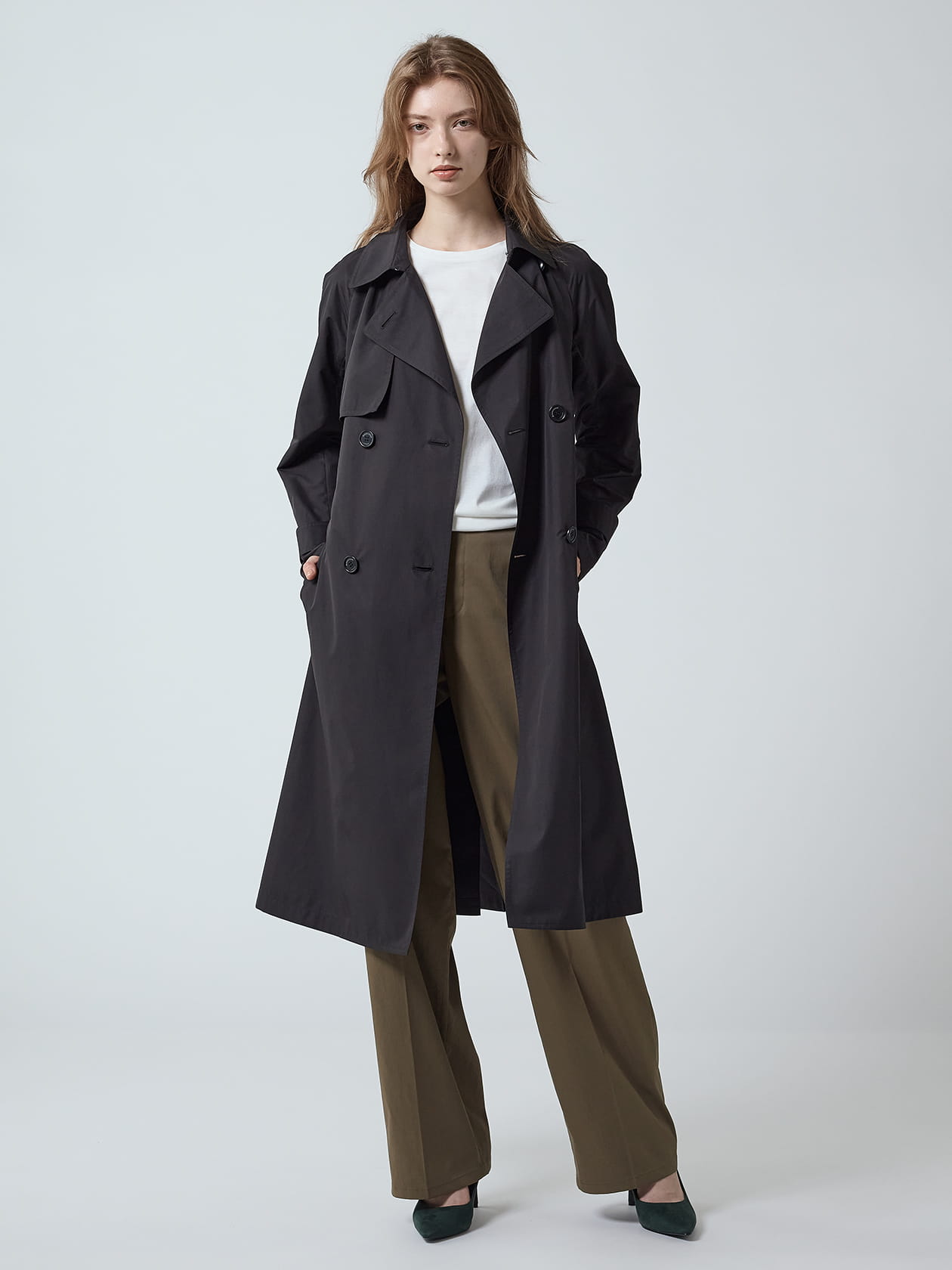 SORELAタフタ トレンチコート