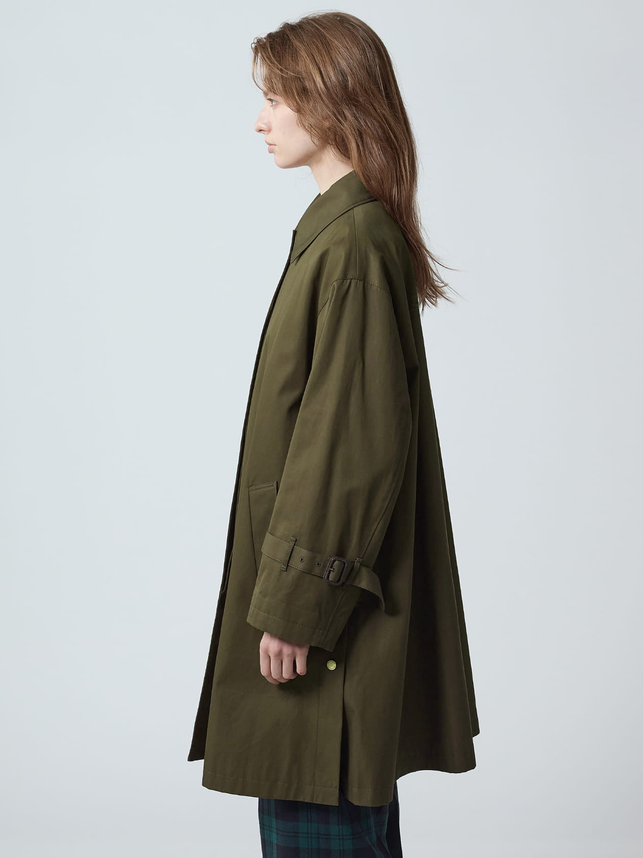 オーバーサイズ Aラインステンカラーコート