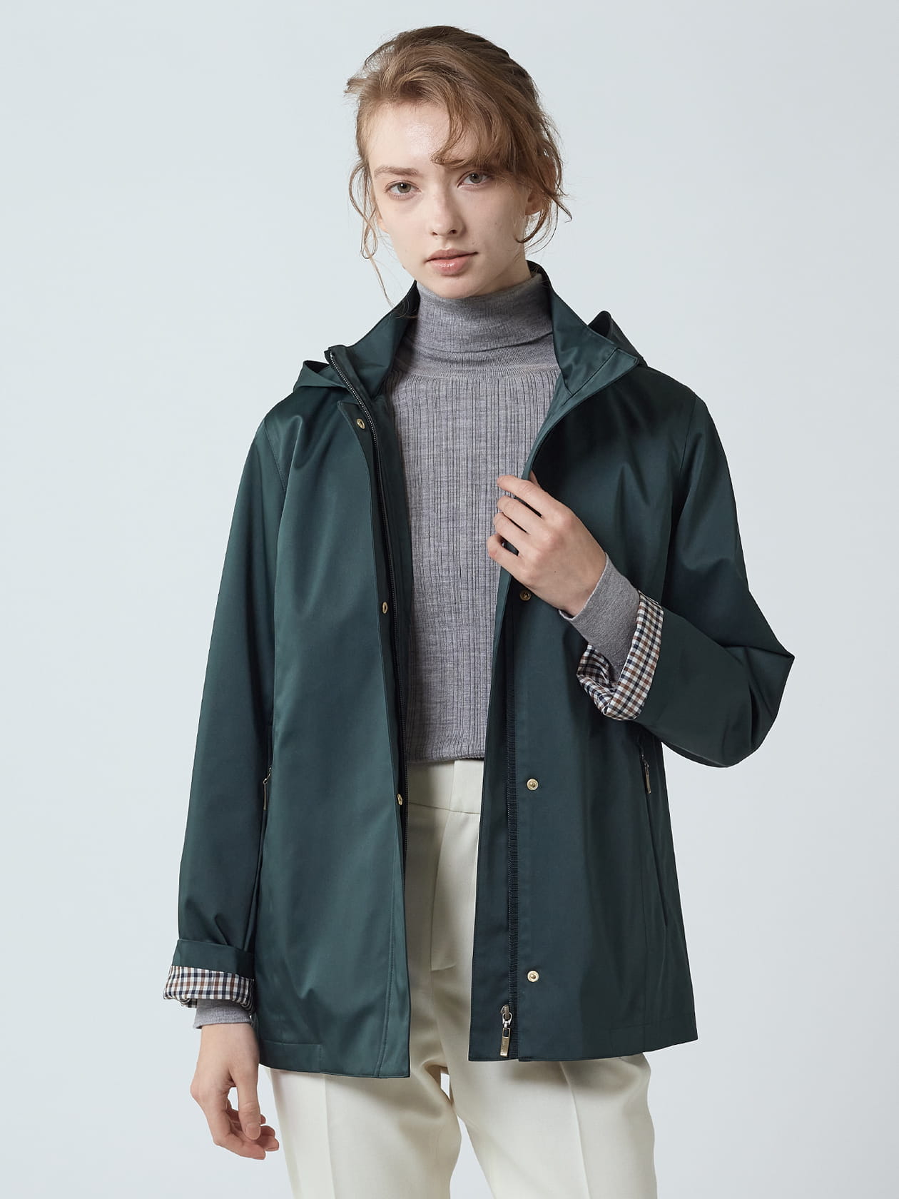 mutsumi110mページ タフタ2WAY フーデットパーカー