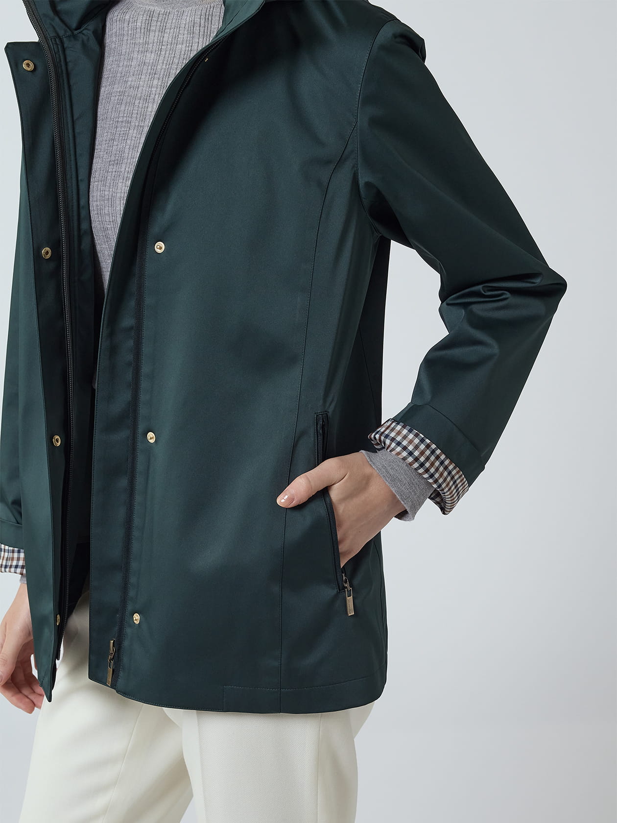 タフタ2WAY フーデットパーカー