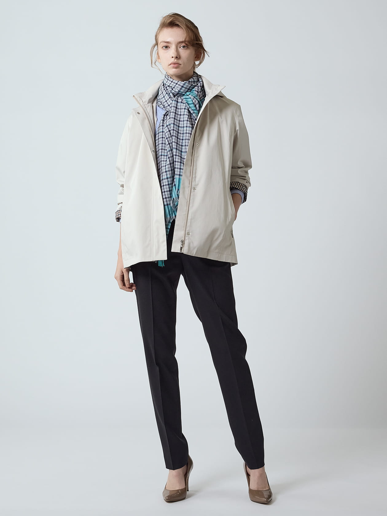 タフタ2WAY フーデットパーカー