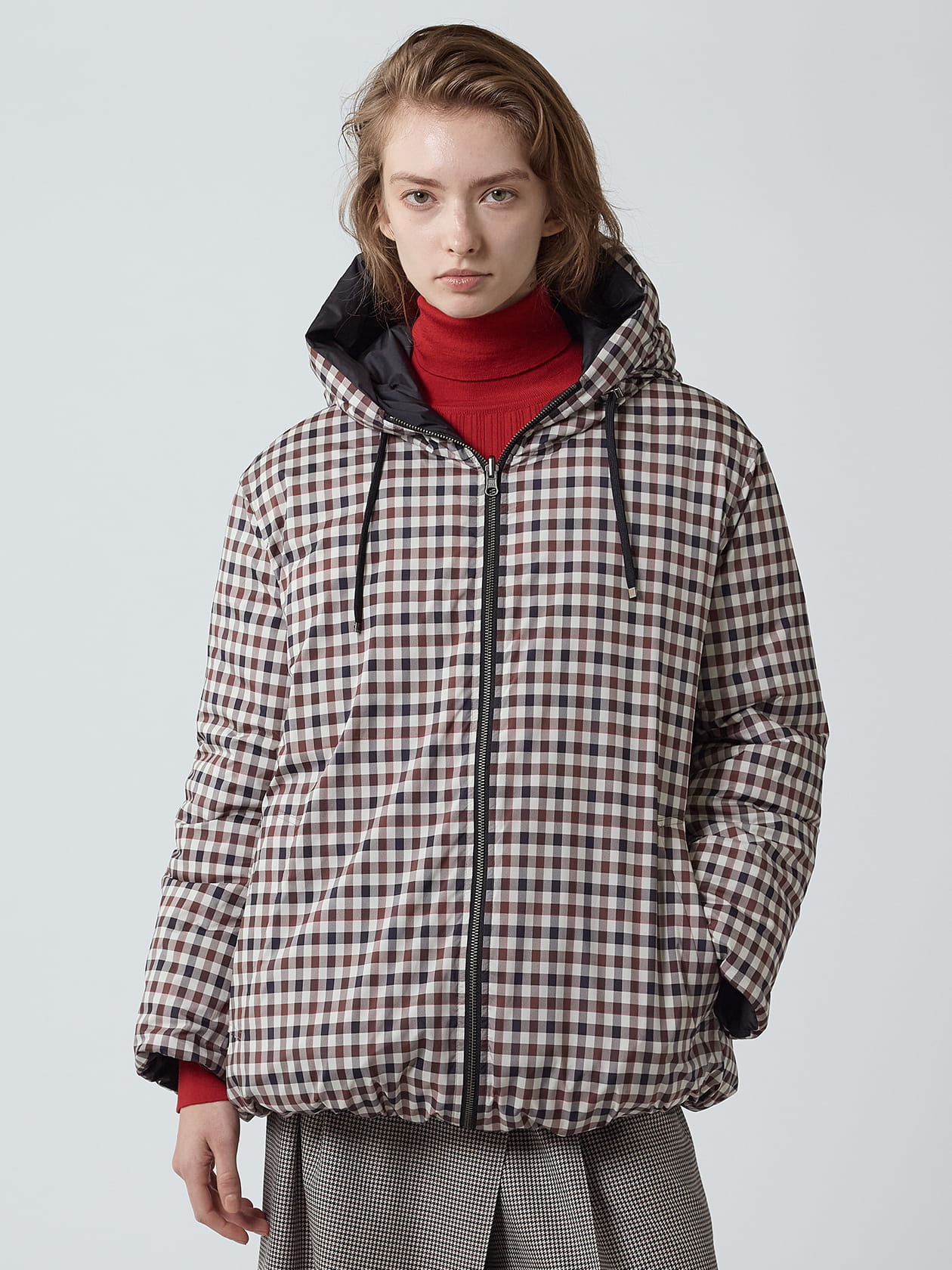 クラブチェックリバーシブルダウン