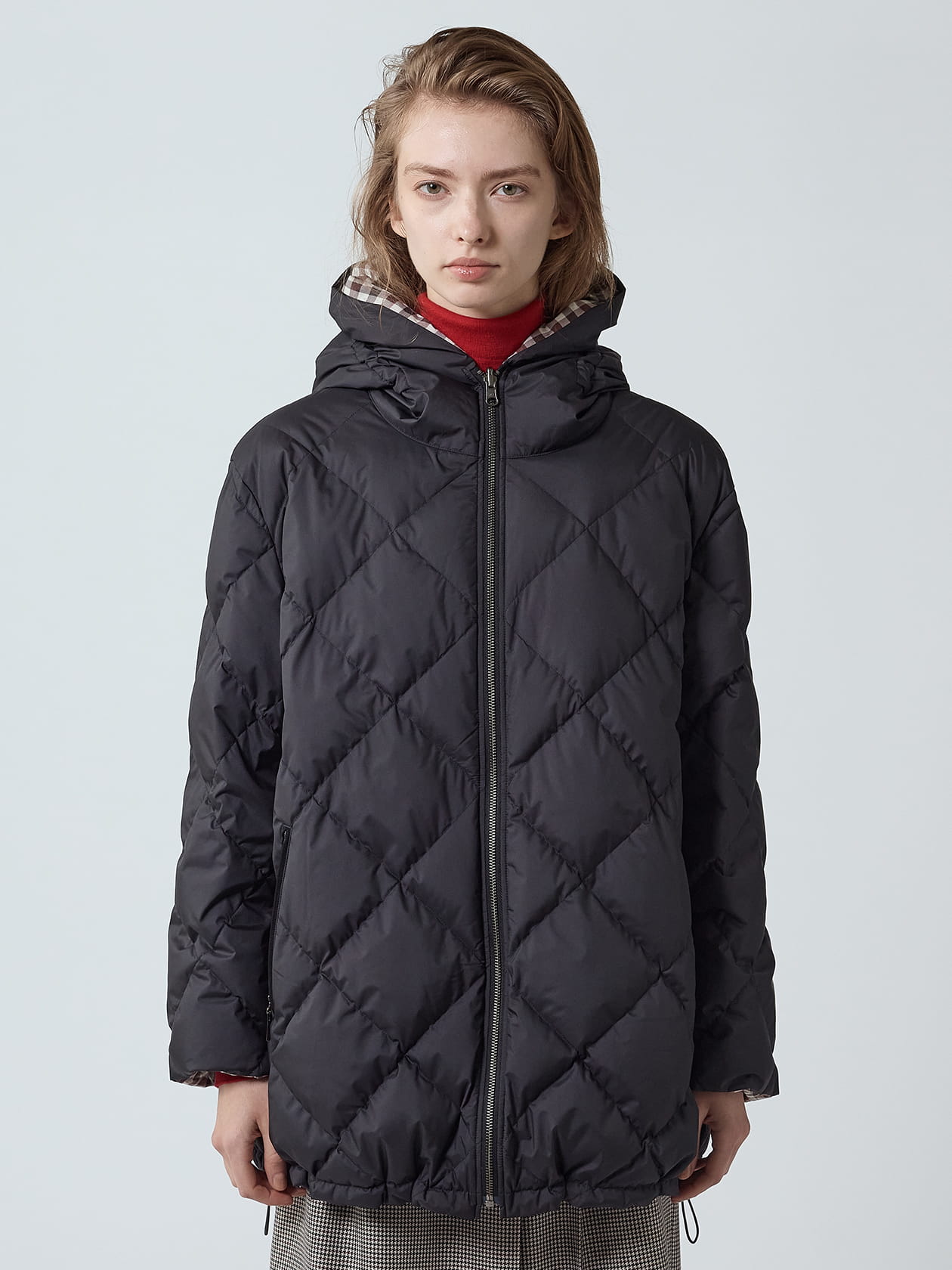 クラブチェックリバーシブルダウン