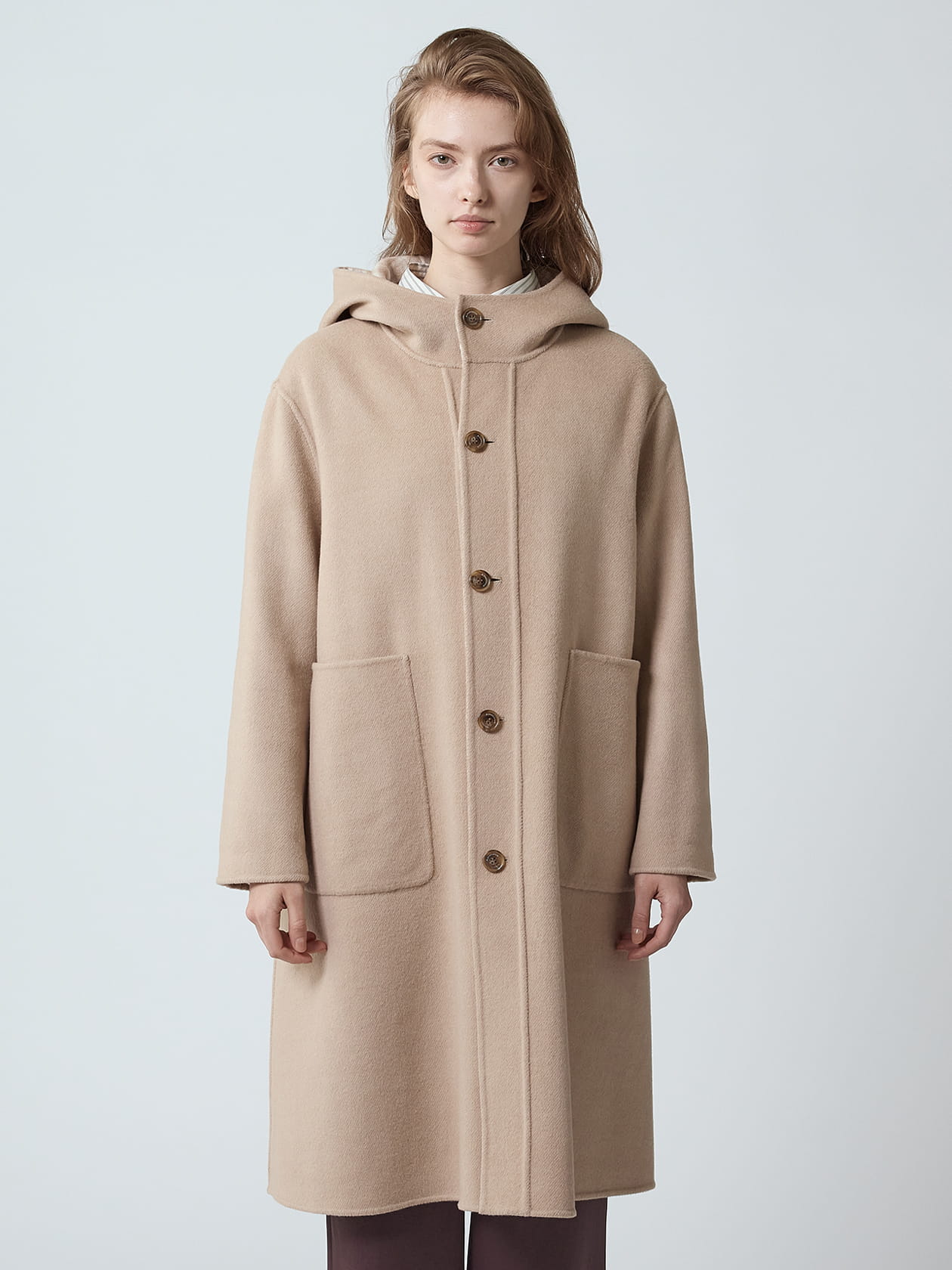 a4979 Suggestion ダッフルコート　アウター　ウール　ネイビー　M セール SHIPS any: メルトン ロング ダッフル コート （ダッフル