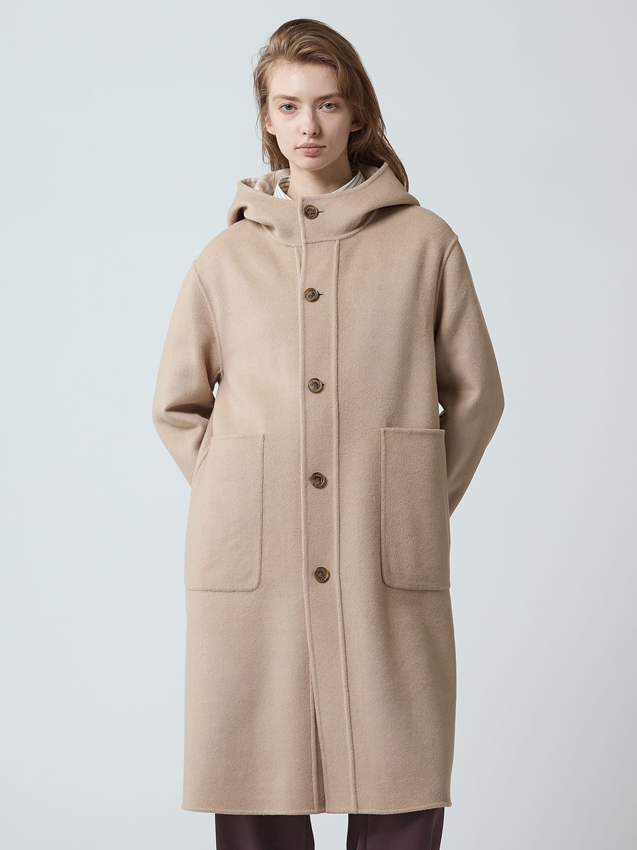 45rpm コートフロートアルパカ縮絨 ダッフル トグル ベージュ 2 ハーフ 45rpm コートフロートアルパカ縮絨 ダッフル トグル ベージュ 2 ハーフ