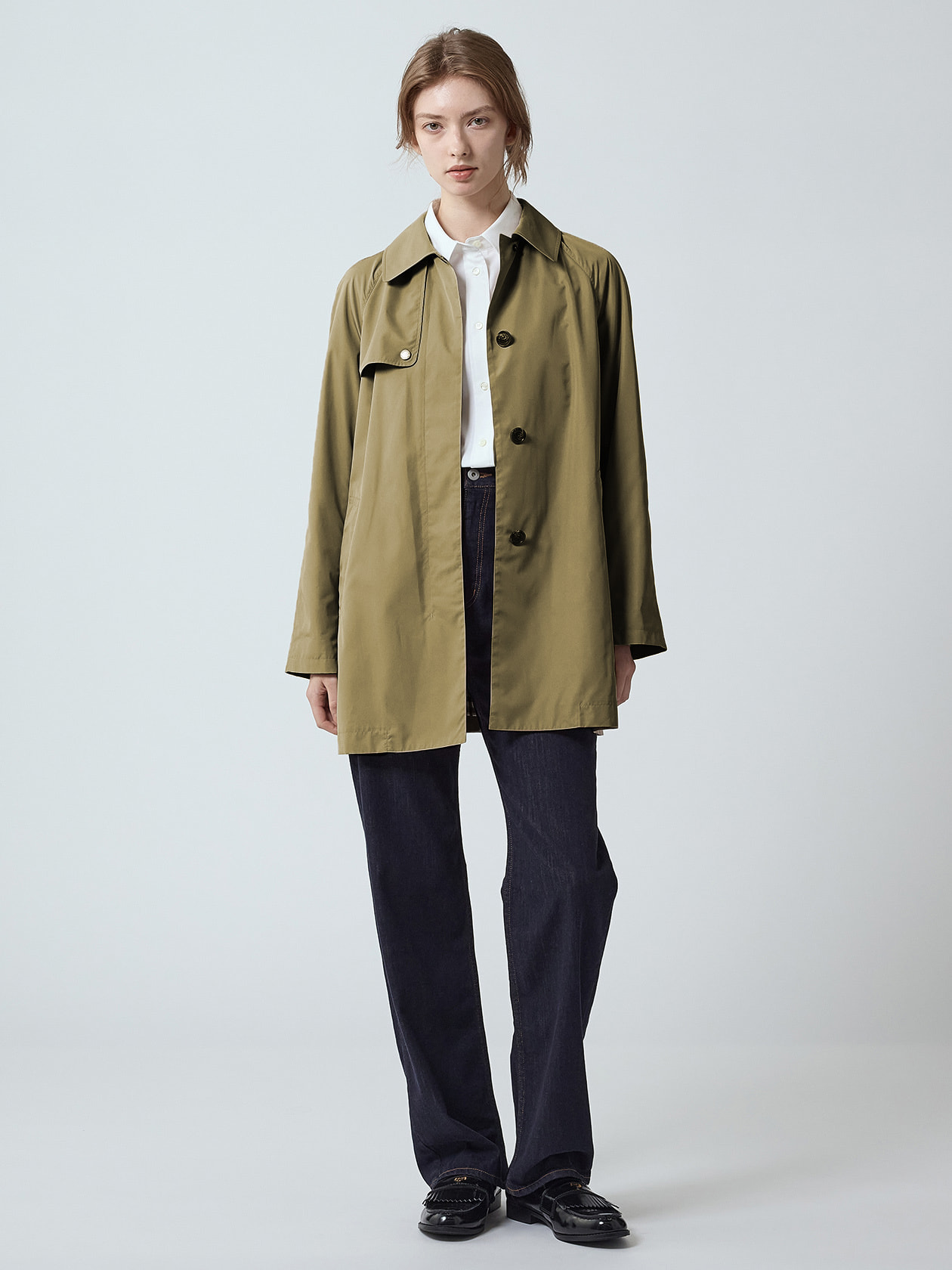 SORELAタフタ Aラインショートコート