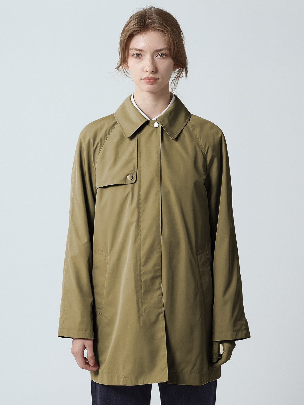 SORELAタフタ Aラインショートコート