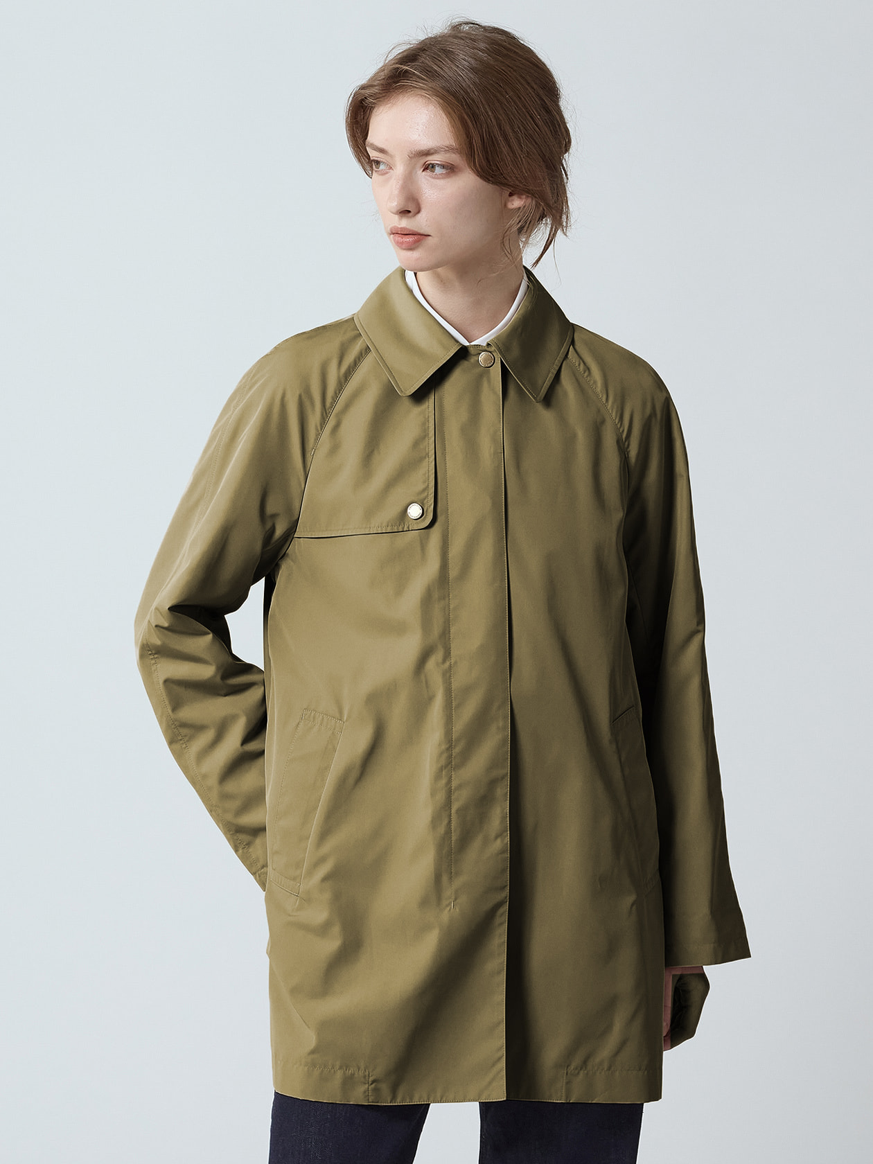 SORELAタフタ Aラインショートコート