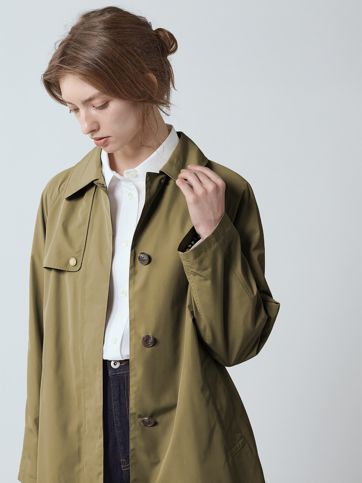 SORELAタフタ Aラインショートコート