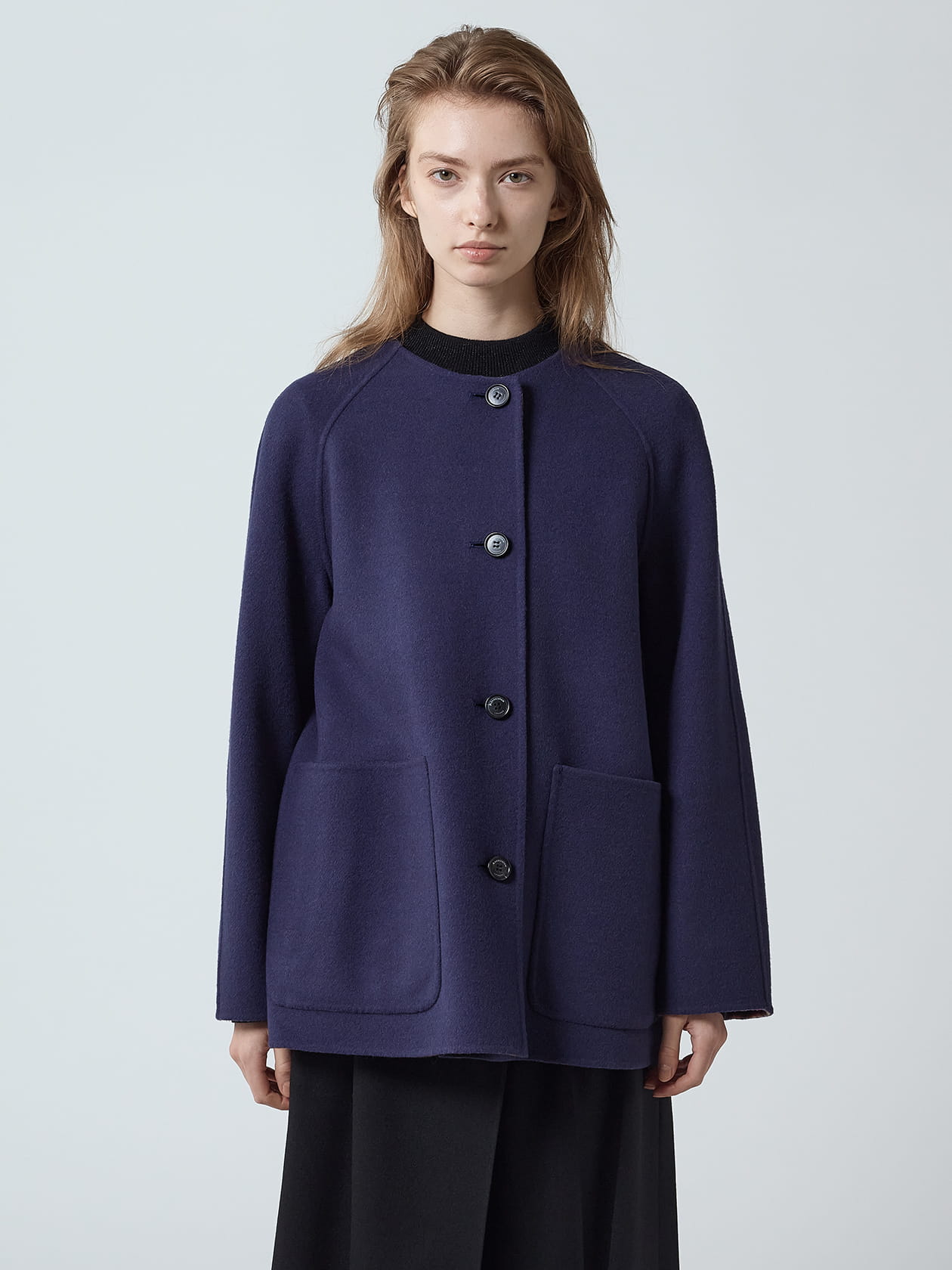 リバーシブルショートコート