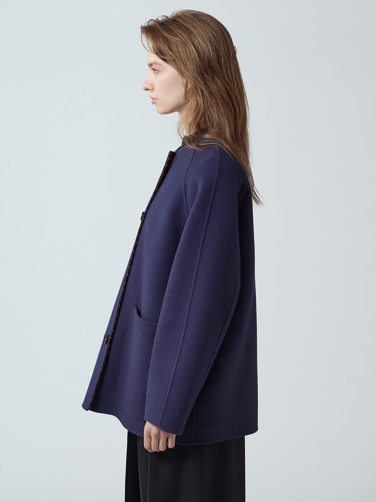 リバーシブルショートコート