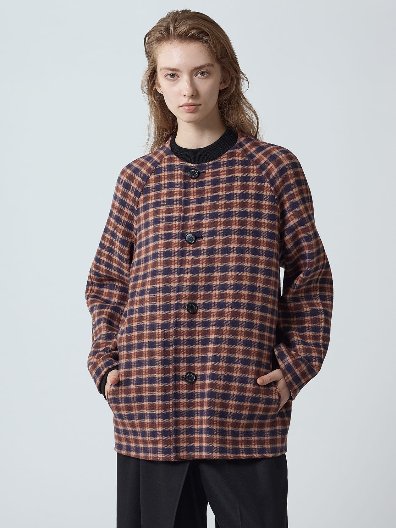 リバーシブルショートコート