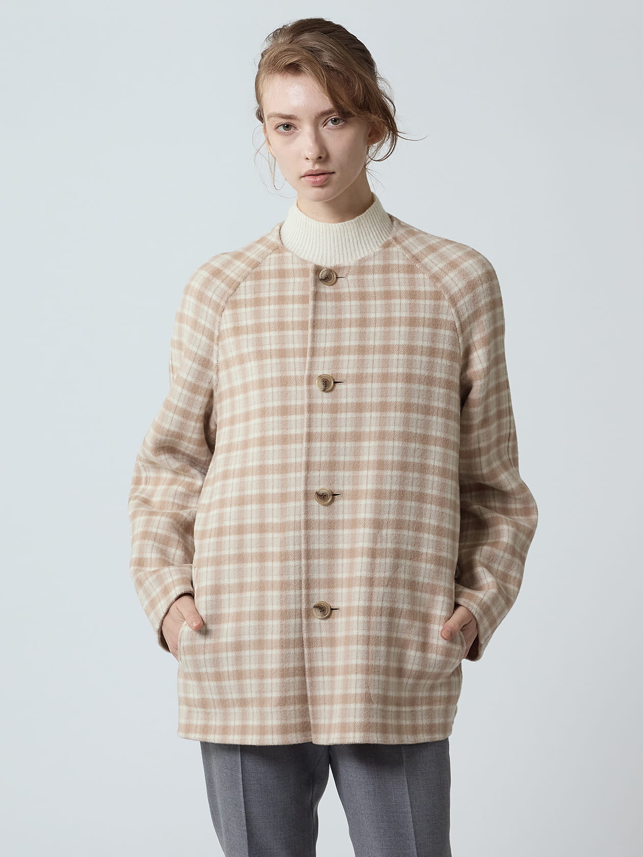 リバーシブルショートコート