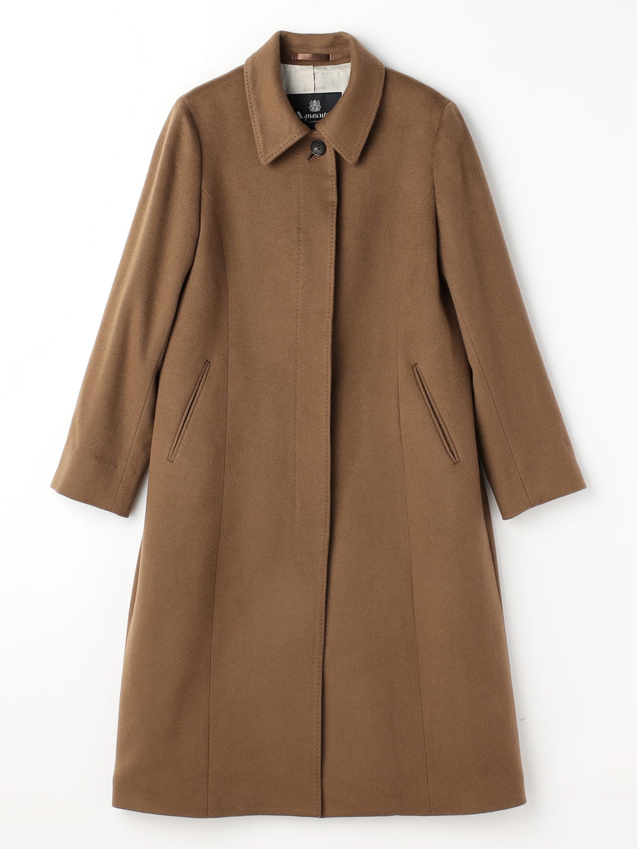 Aquascutum 最高級 COLOMBO ステンカラーコート キャメル 10
