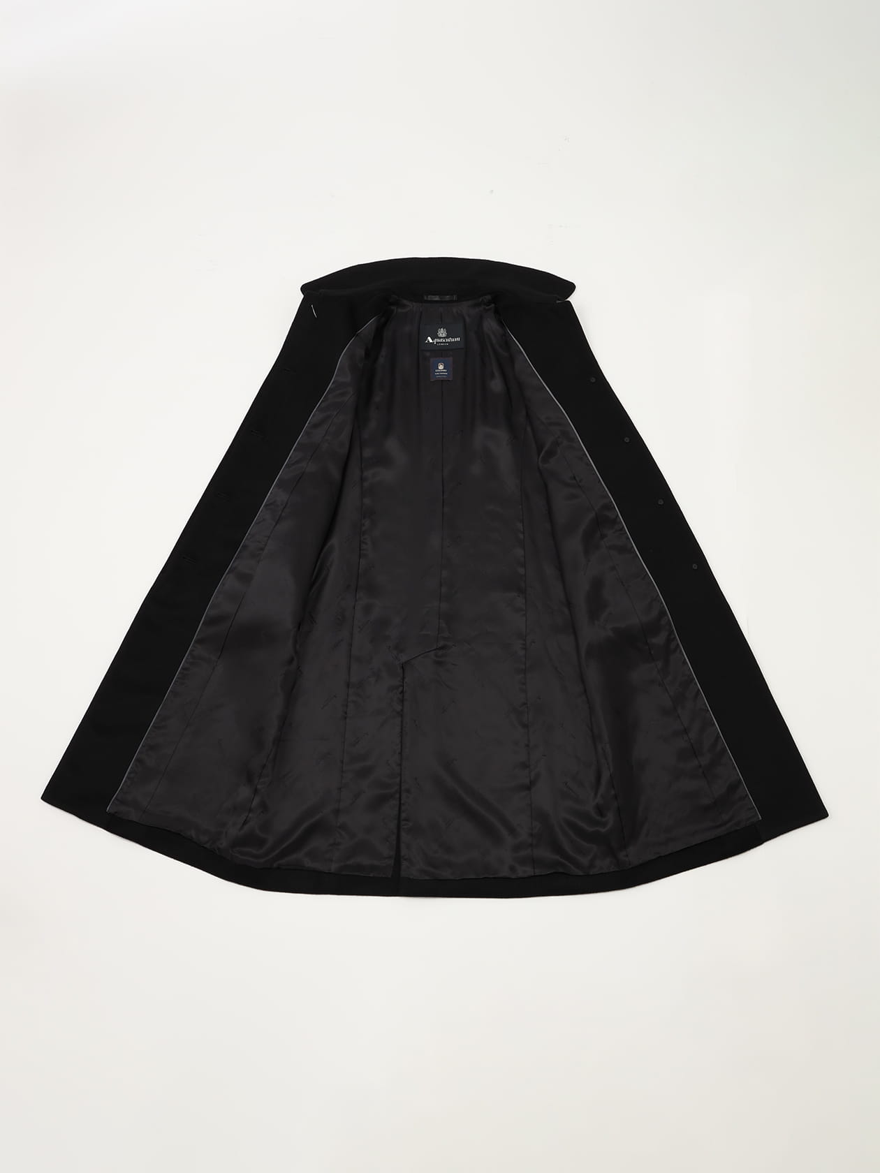 【美品】コロンボ カシミヤ100パーセント ステンカラーコート ブラック L COLOMBO カシミヤステンカラーコート