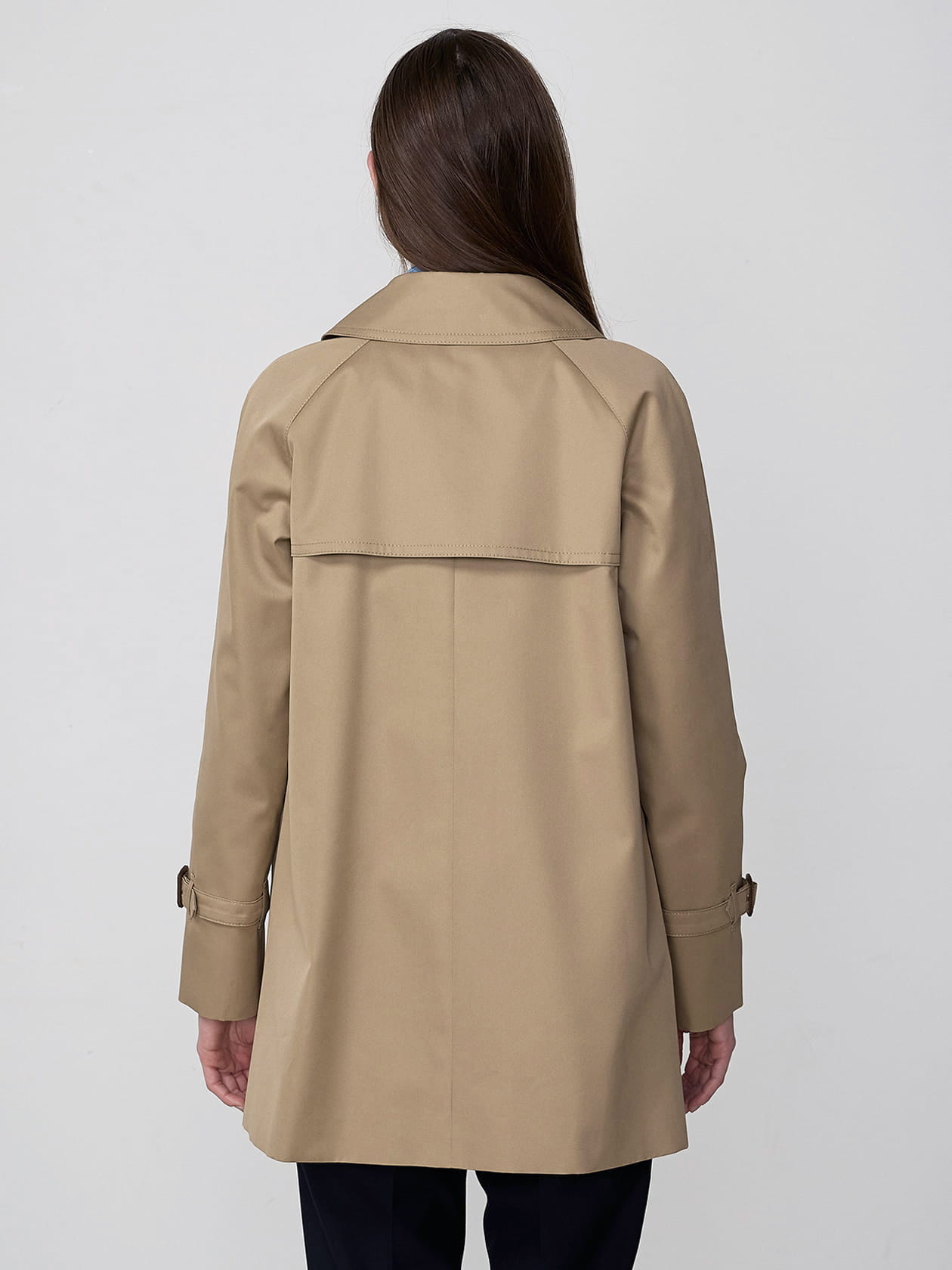 Aquascutum Aライントレンチコートショート丈　ウールライナー付き　近年 Aライントレンチコート