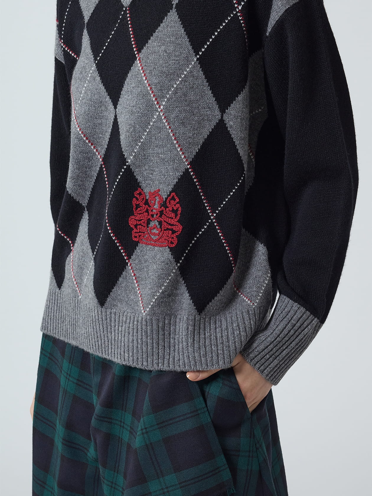 【希少】アーカイブ ドルガバ カシミヤニット セーター アーガイル TOMORROWLAND tricot カシミヤ アーガイルニット