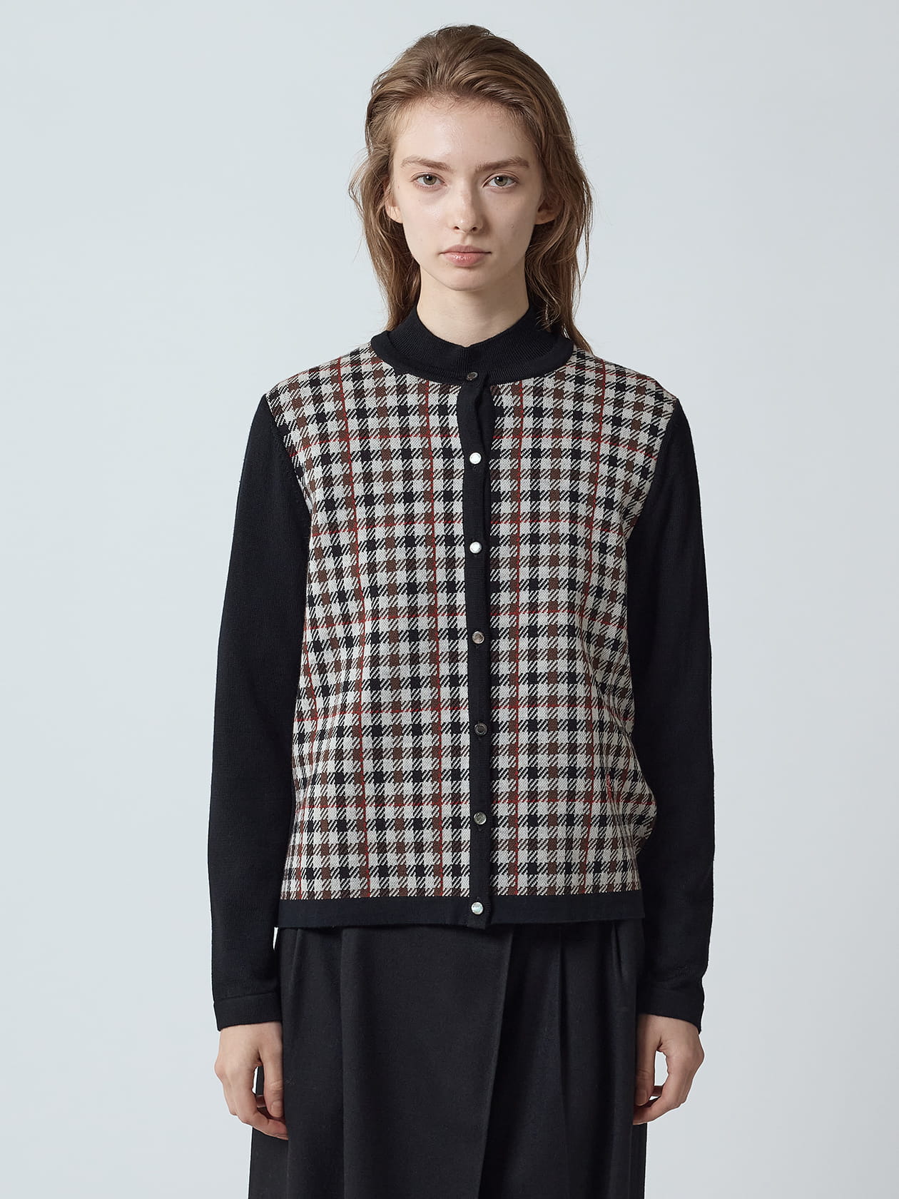 アンサンブル対応】クラブチェックカーディガン