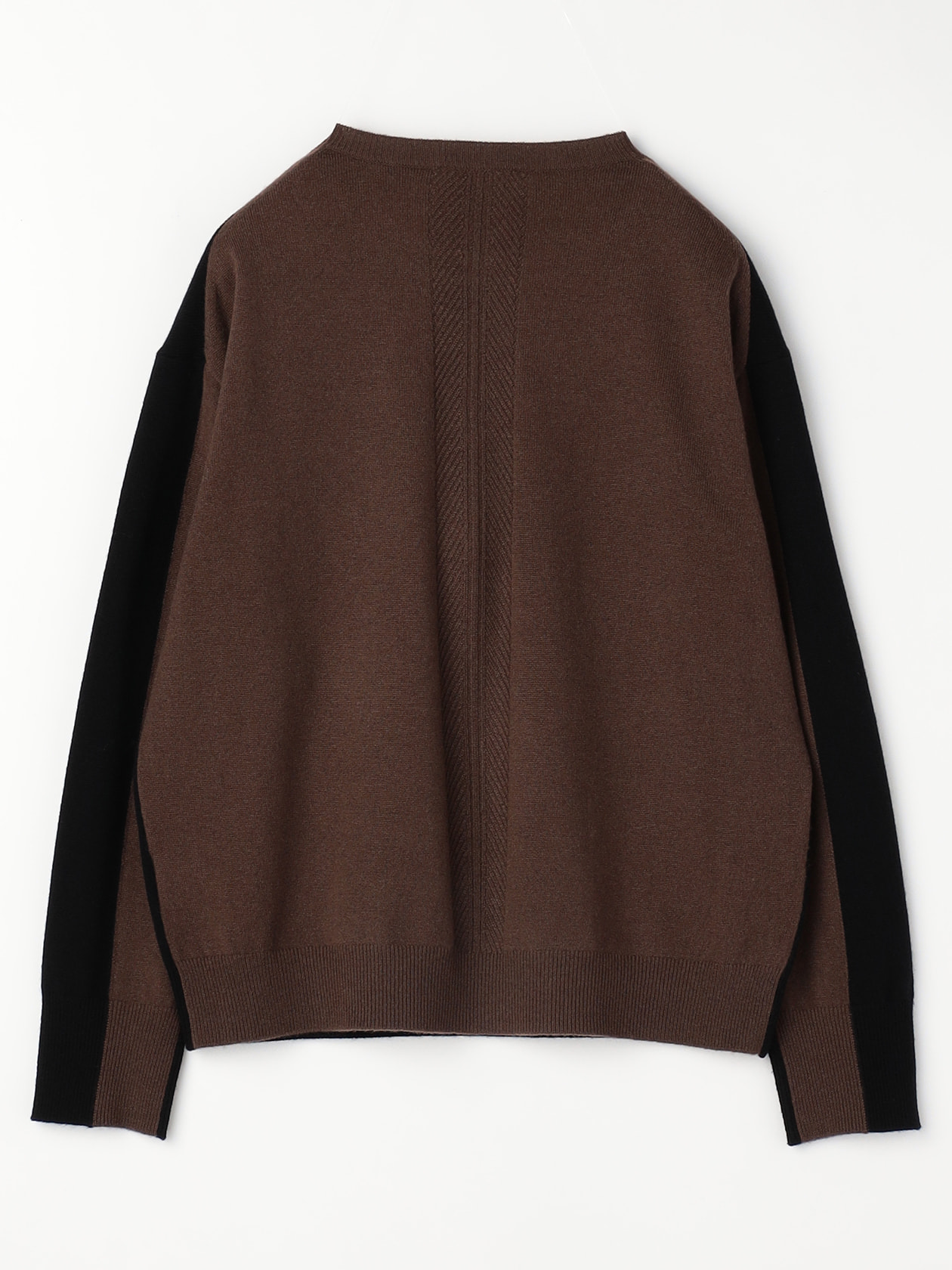 新品タグ付き OLD ENGLAND ボウタイ カシミヤニット 36 伊製 カシミヤ混 クレストインターシャニット