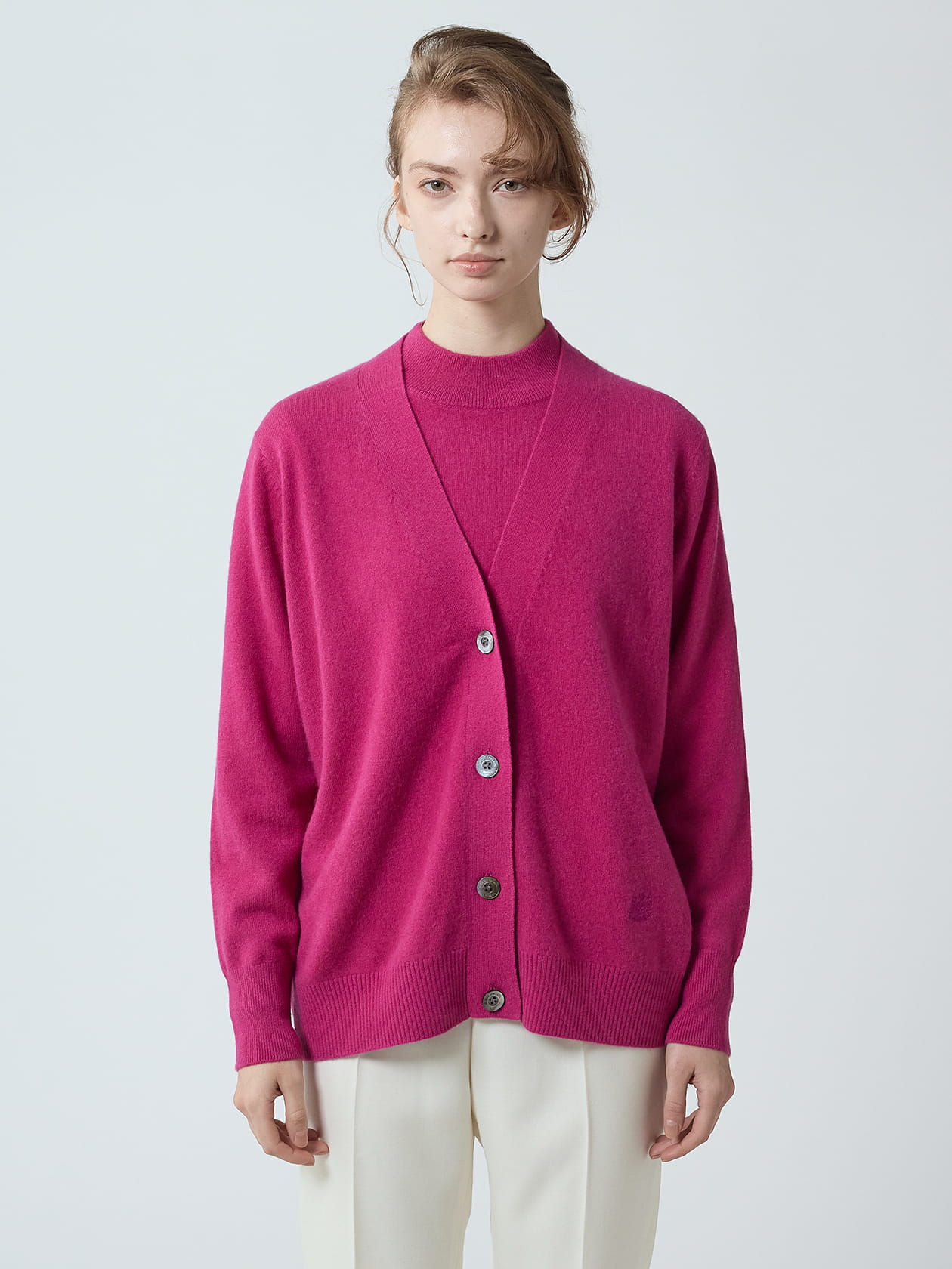 アンサンブル対応】ピュアカシミヤカーディガン