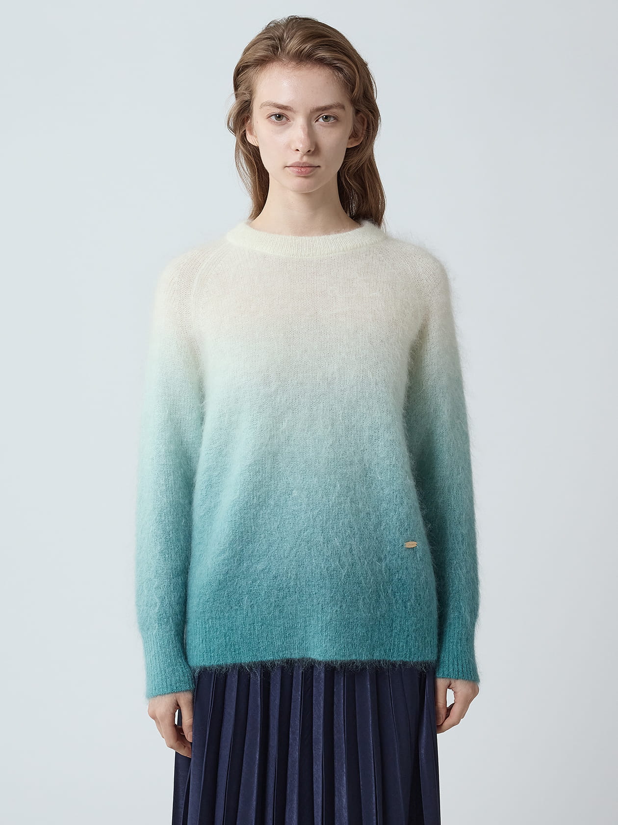 グラデーションモヘアニット