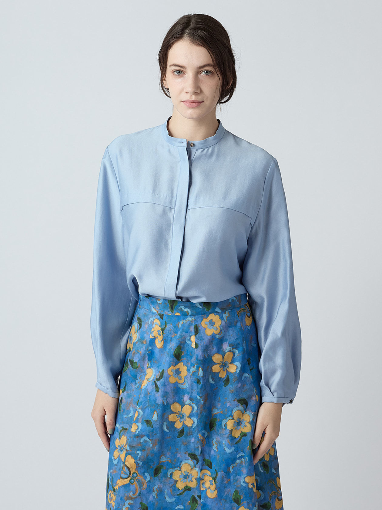 シルキーポプリンブラウス