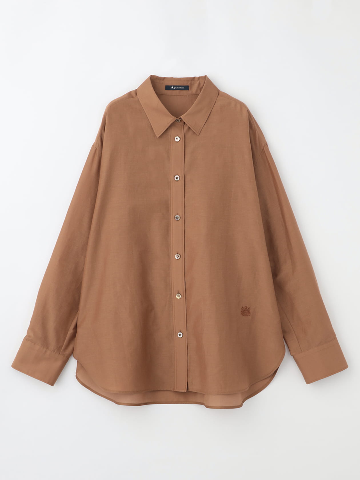 4点分長袖ブラウス　カットソー　レッドブラウン レギュラーカラーシャツブラウス《長袖》 (WBL23133-52) | ANCHOR