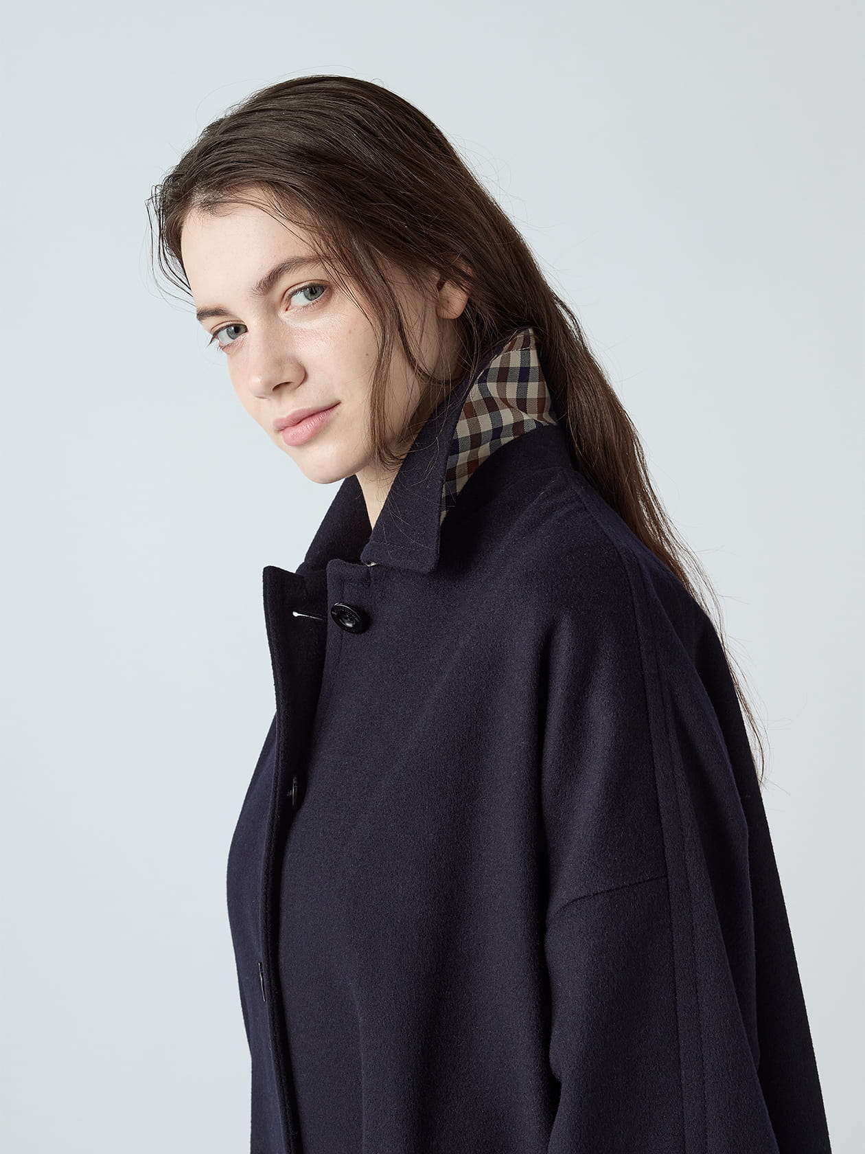 Aラインステンカラーコート